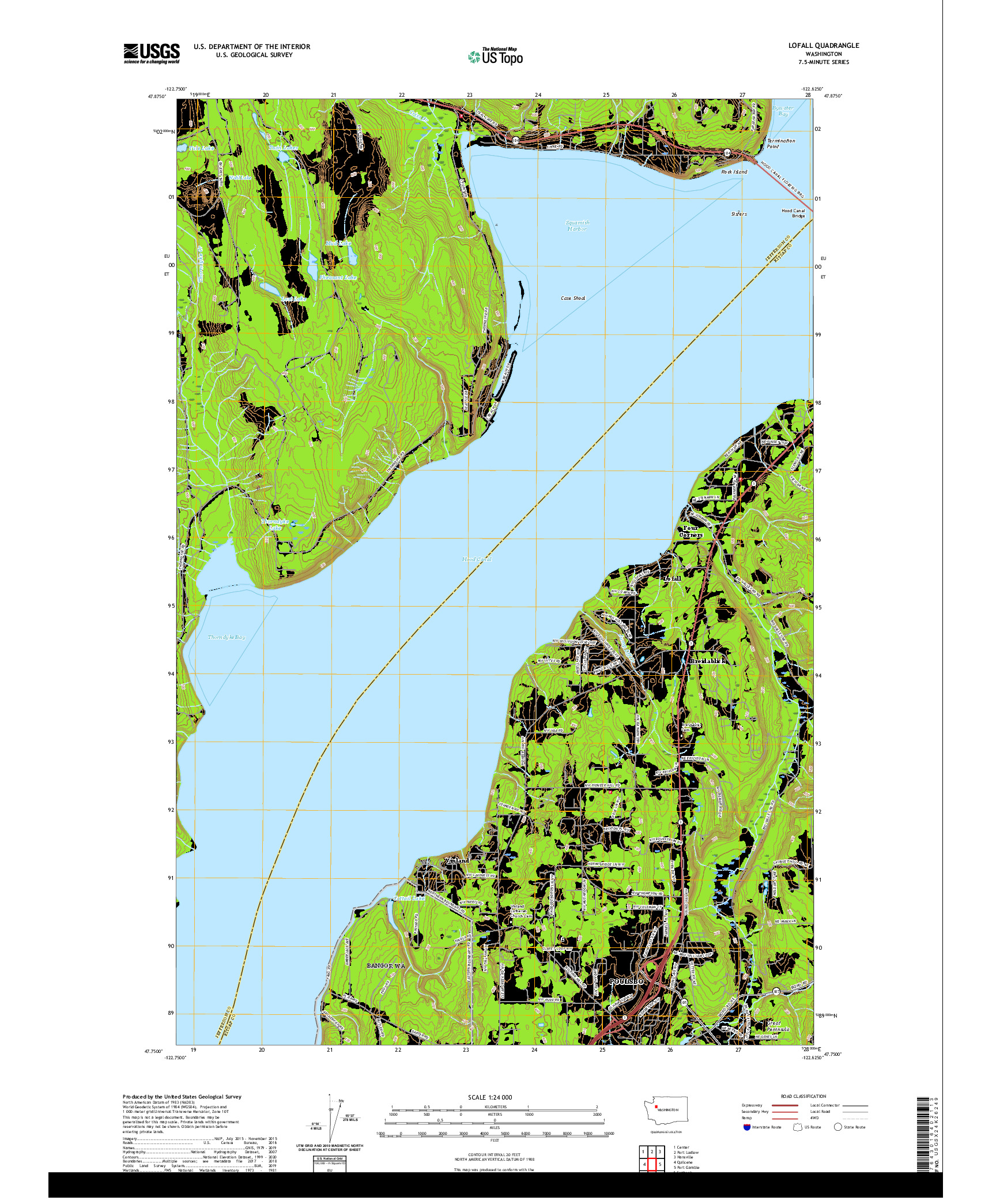 USGS US TOPO 7.5-MINUTE MAP FOR LOFALL, WA 2020