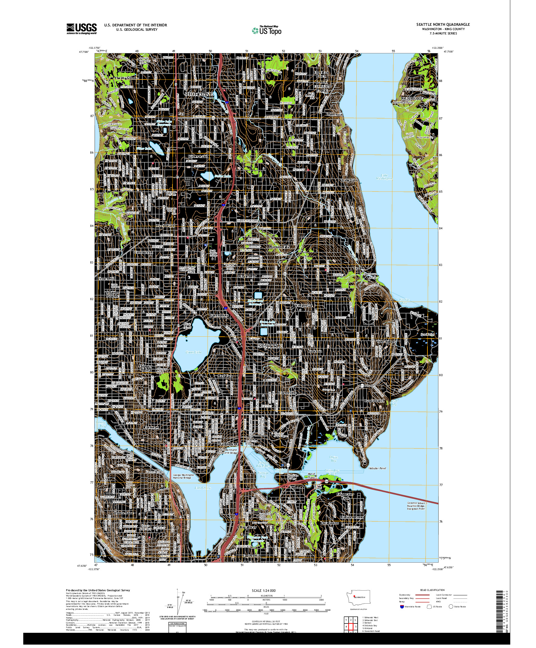 USGS US TOPO 7.5-MINUTE MAP FOR SEATTLE NORTH, WA 2020