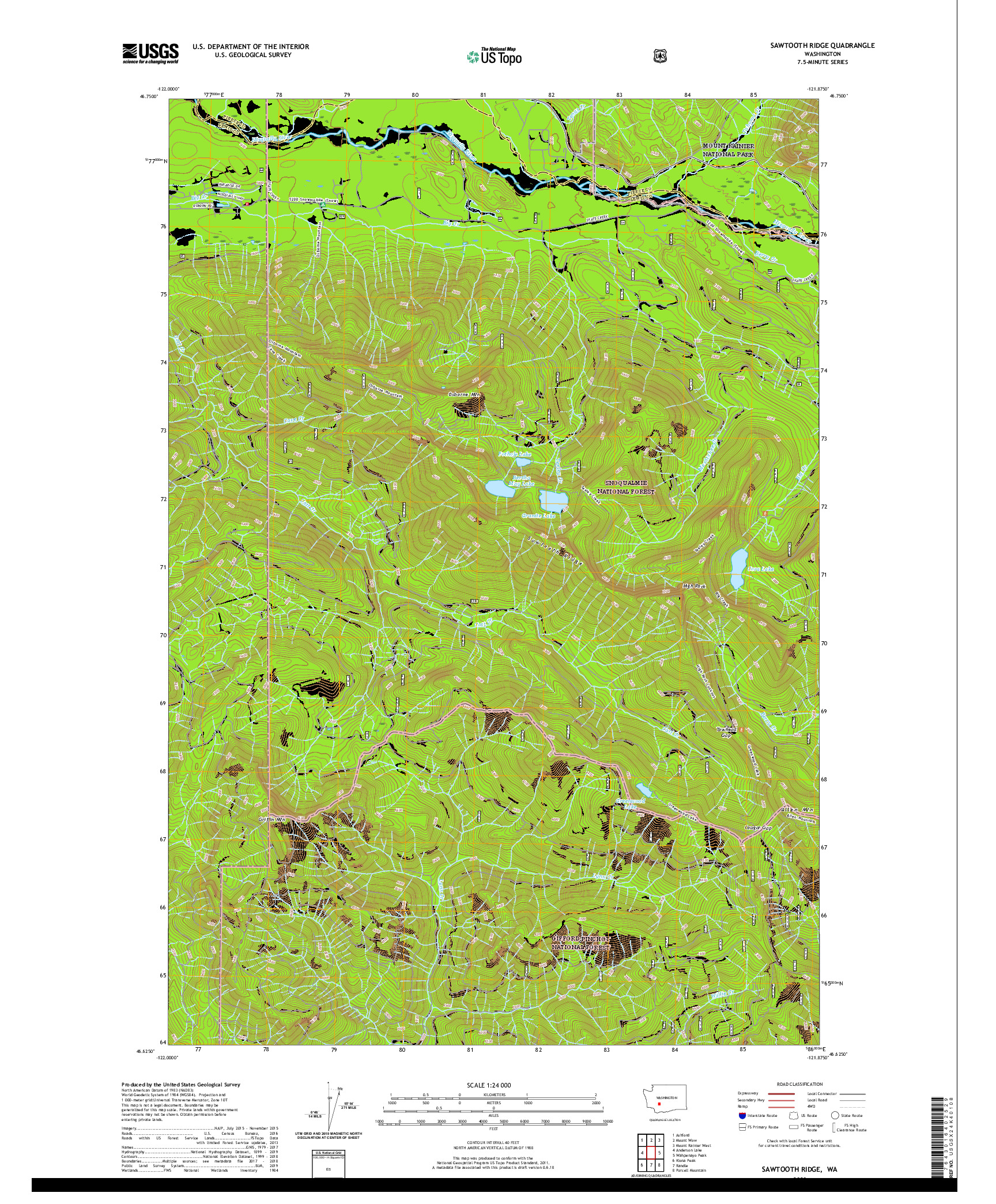 USGS US TOPO 7.5-MINUTE MAP FOR SAWTOOTH RIDGE, WA 2020