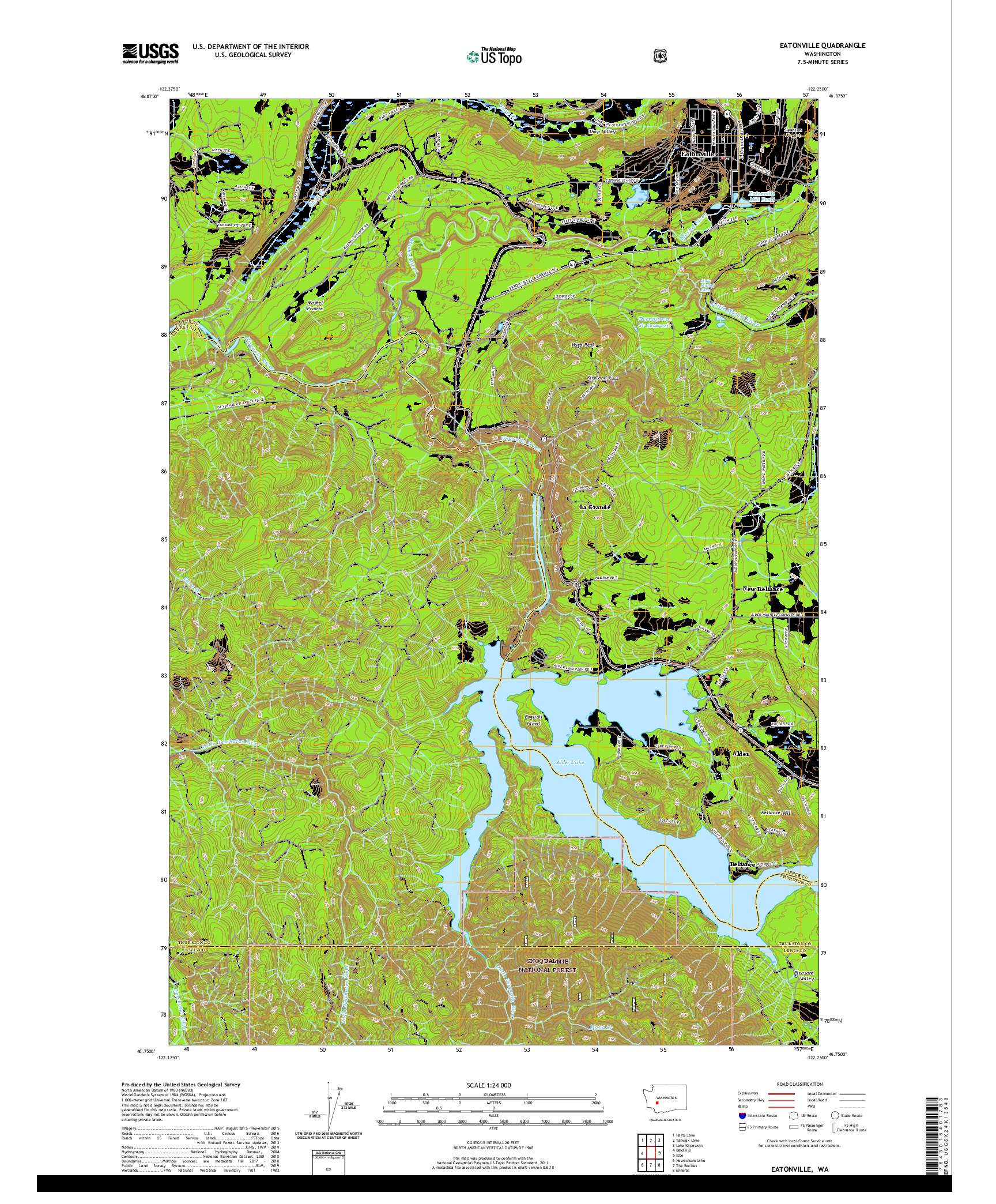 USGS US TOPO 7.5-MINUTE MAP FOR EATONVILLE, WA 2020