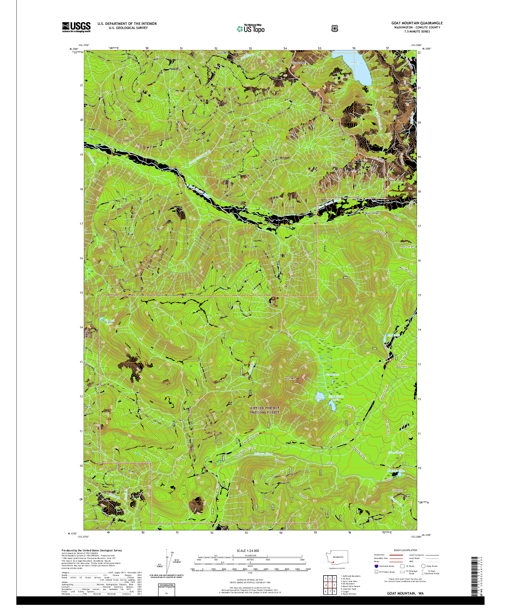 USGS US TOPO 7.5-MINUTE MAP FOR GOAT MOUNTAIN, WA 2020
