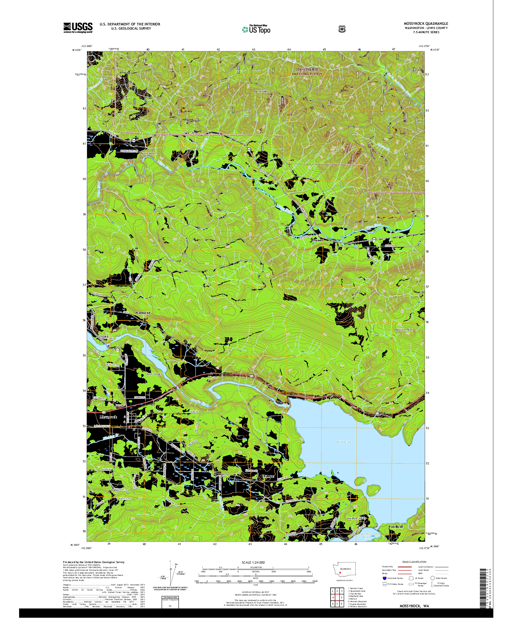 USGS US TOPO 7.5-MINUTE MAP FOR MOSSYROCK, WA 2020