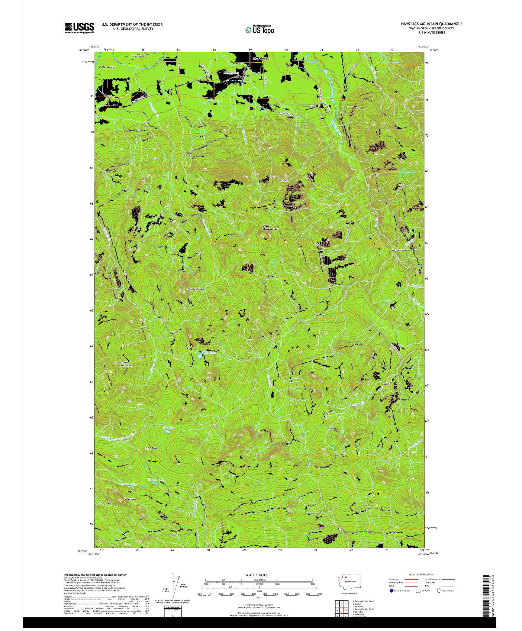 USGS US TOPO 7.5-MINUTE MAP FOR HAYSTACK MOUNTAIN, WA 2020