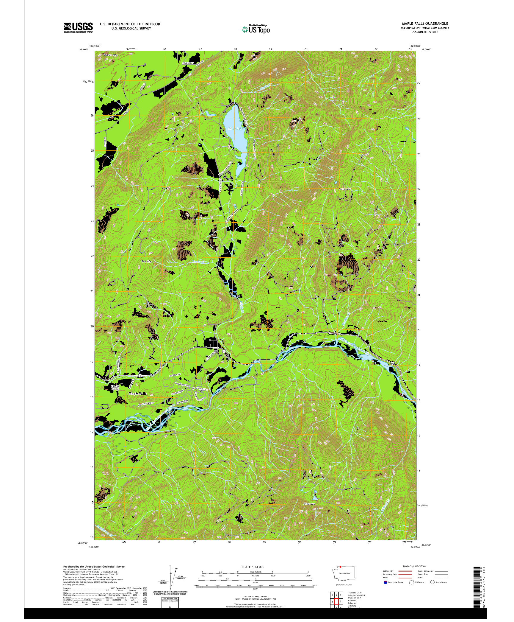USGS US TOPO 7.5-MINUTE MAP FOR MAPLE FALLS, WA,BC 2020
