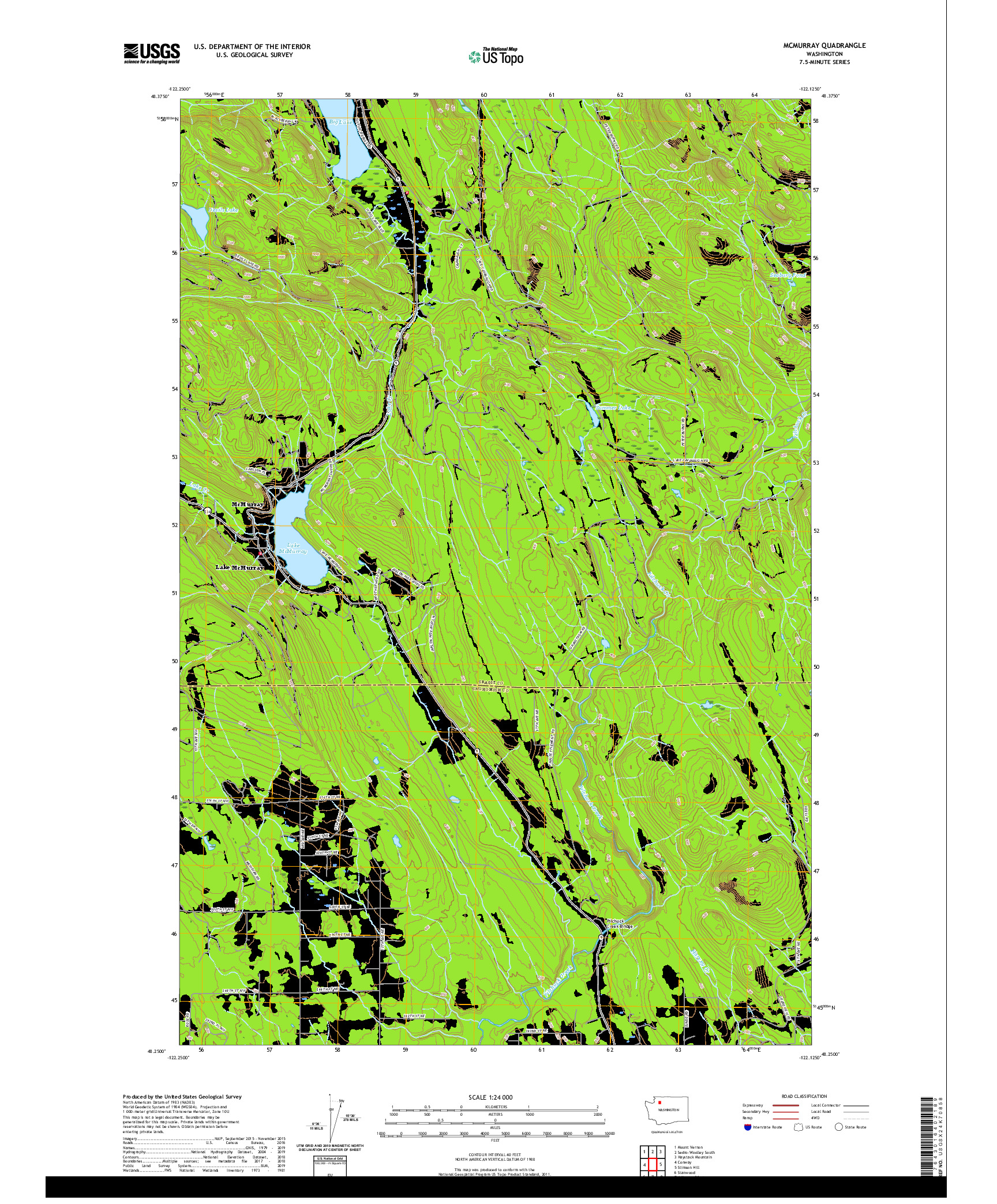USGS US TOPO 7.5-MINUTE MAP FOR MCMURRAY, WA 2020