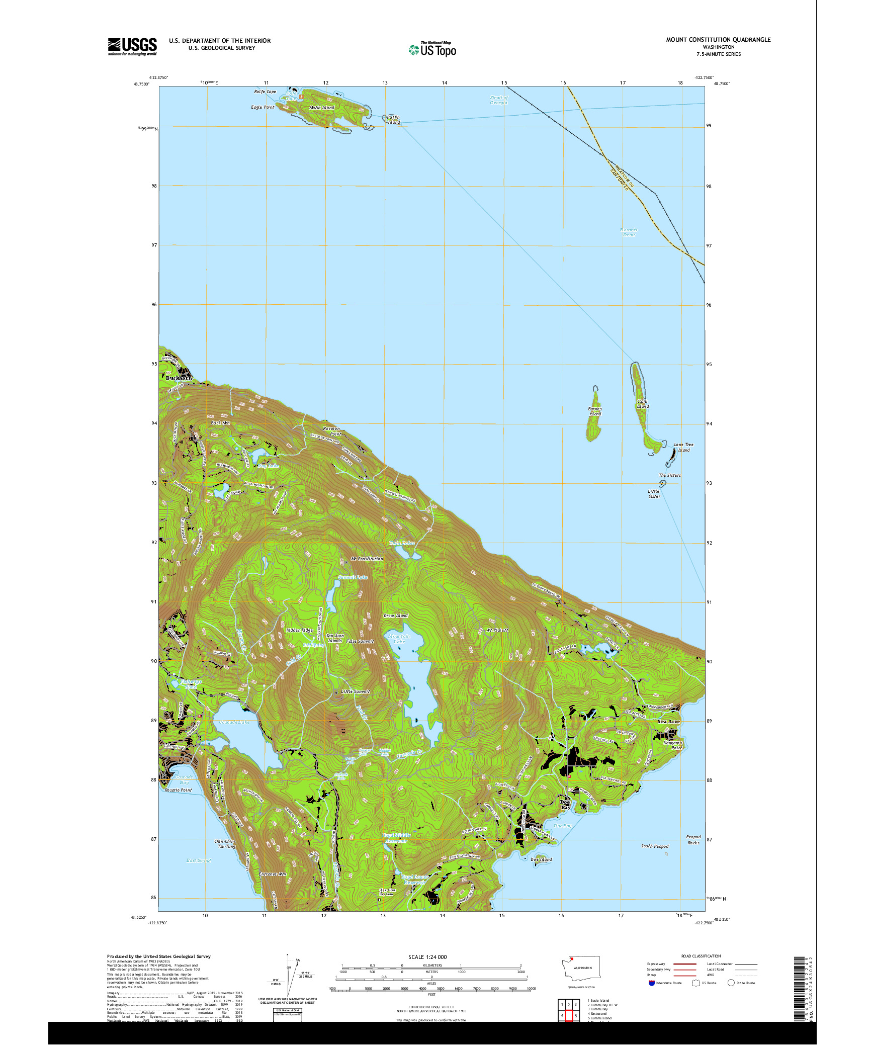 USGS US TOPO 7.5-MINUTE MAP FOR MOUNT CONSTITUTION, WA 2020