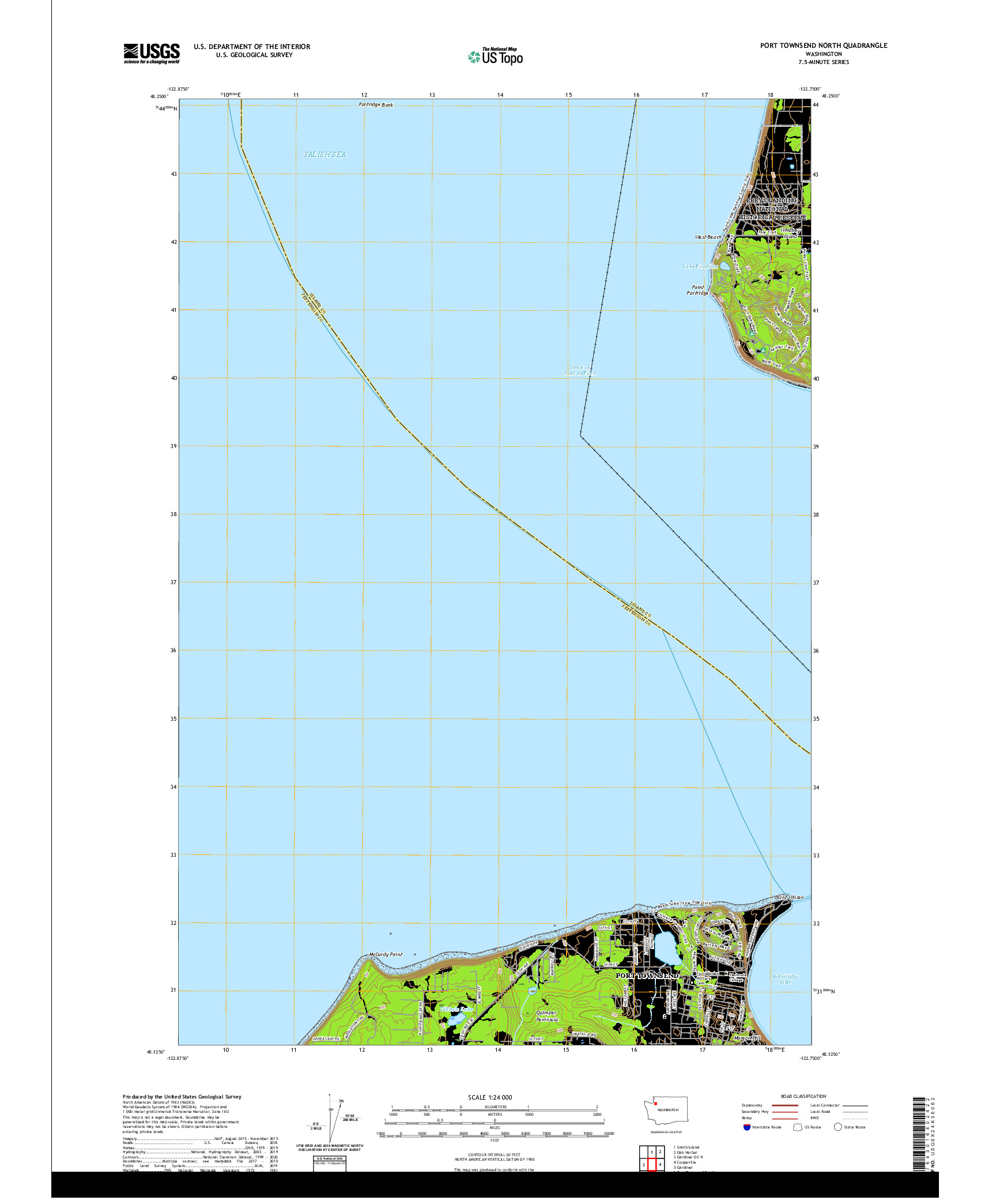 USGS US TOPO 7.5-MINUTE MAP FOR PORT TOWNSEND NORTH, WA 2020