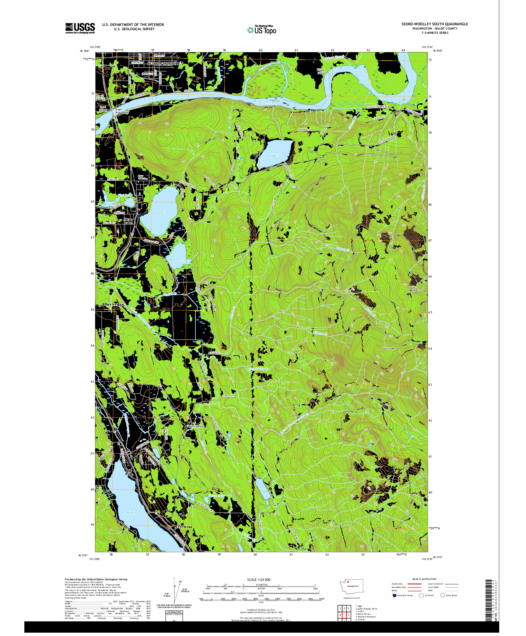 USGS US TOPO 7.5-MINUTE MAP FOR SEDRO-WOOLLEY SOUTH, WA 2020