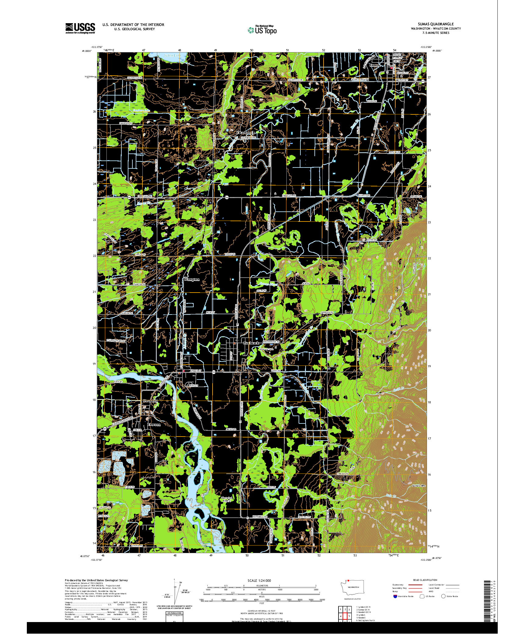 USGS US TOPO 7.5-MINUTE MAP FOR SUMAS, WA,BC 2020