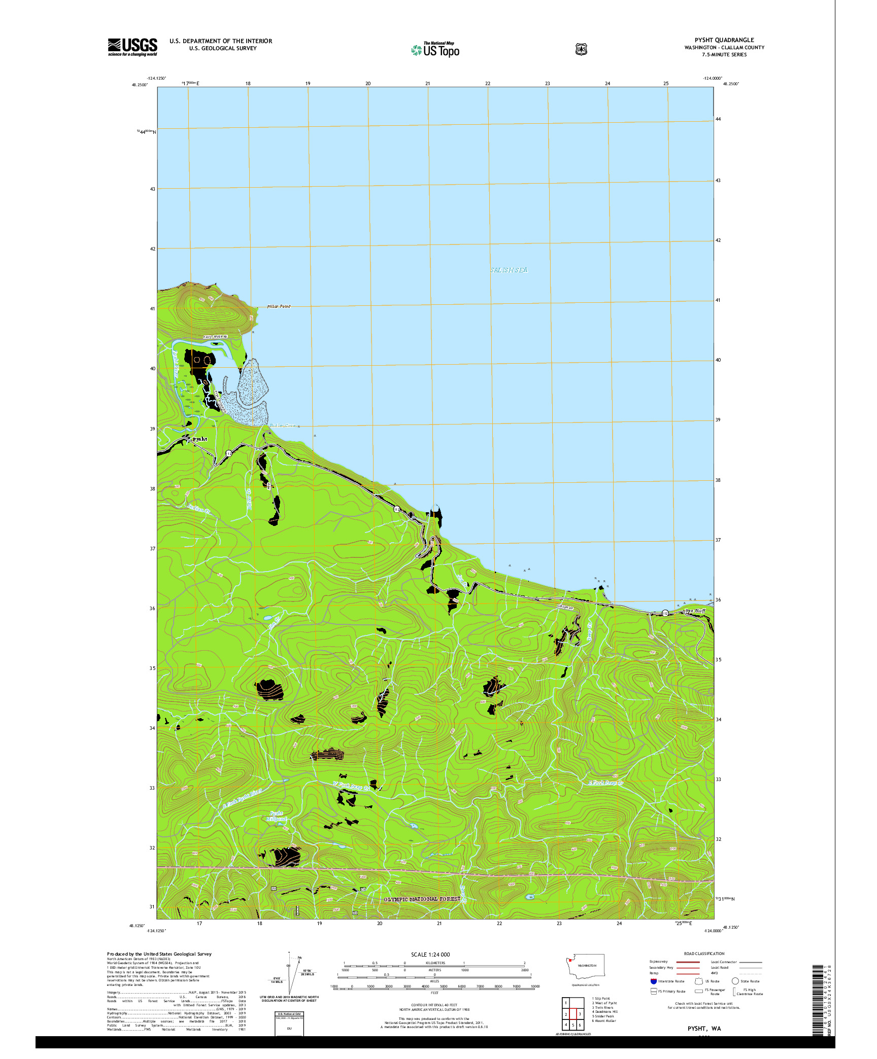 USGS US TOPO 7.5-MINUTE MAP FOR PYSHT, WA 2020