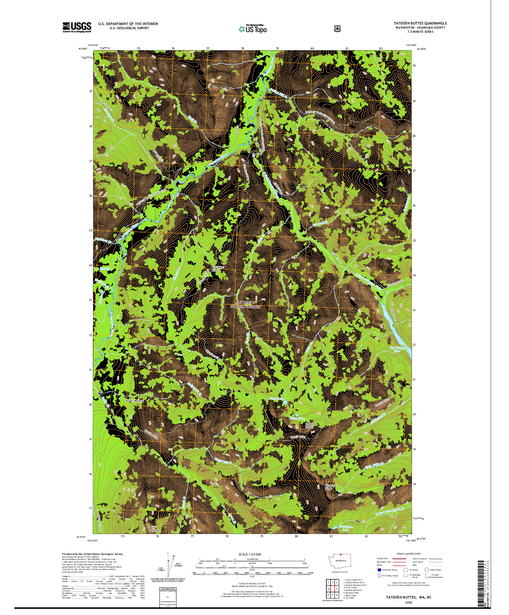 USGS US TOPO 7.5-MINUTE MAP FOR TATOOSH BUTTES, WA,BC 2020
