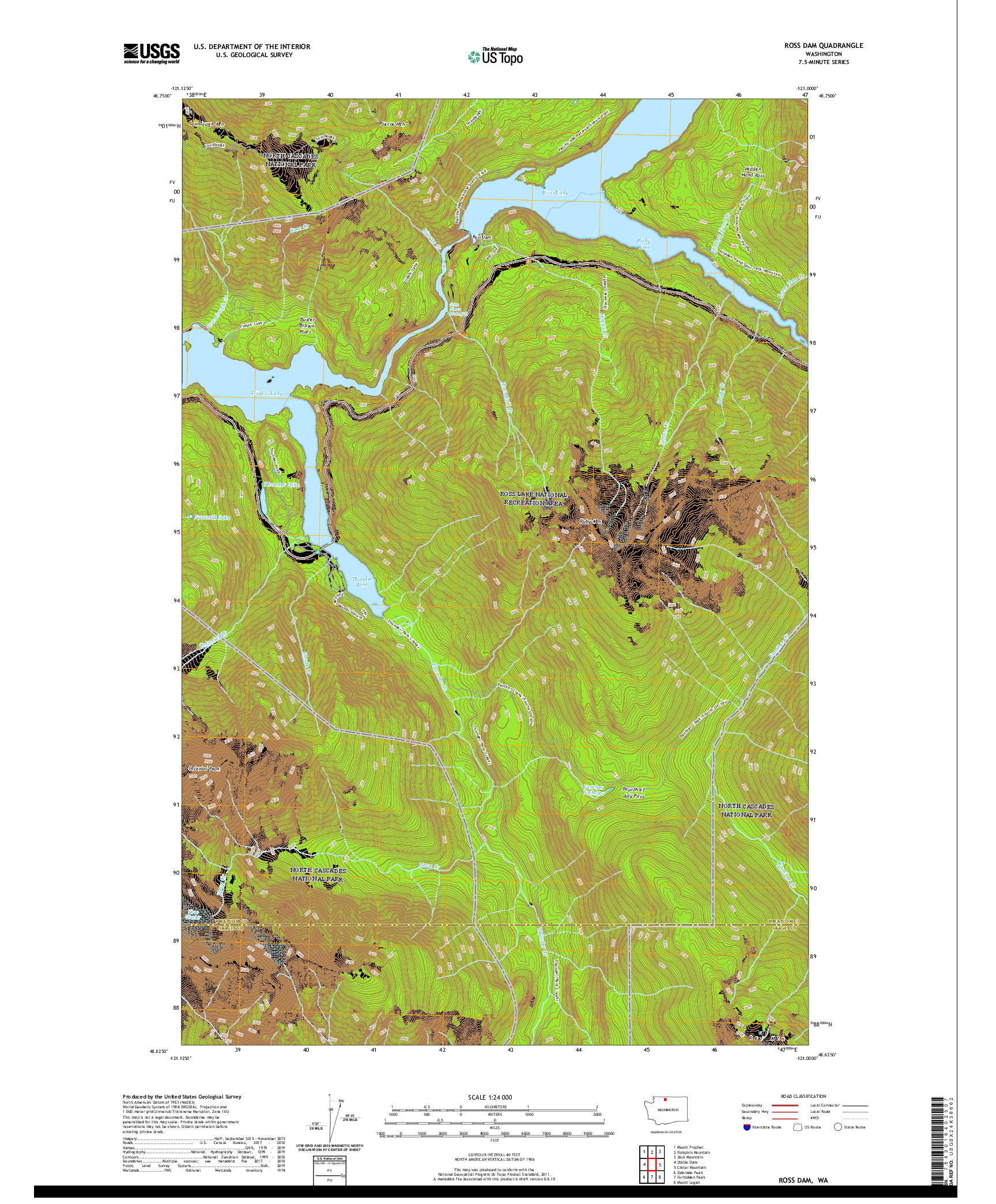 USGS US TOPO 7.5-MINUTE MAP FOR ROSS DAM, WA 2020