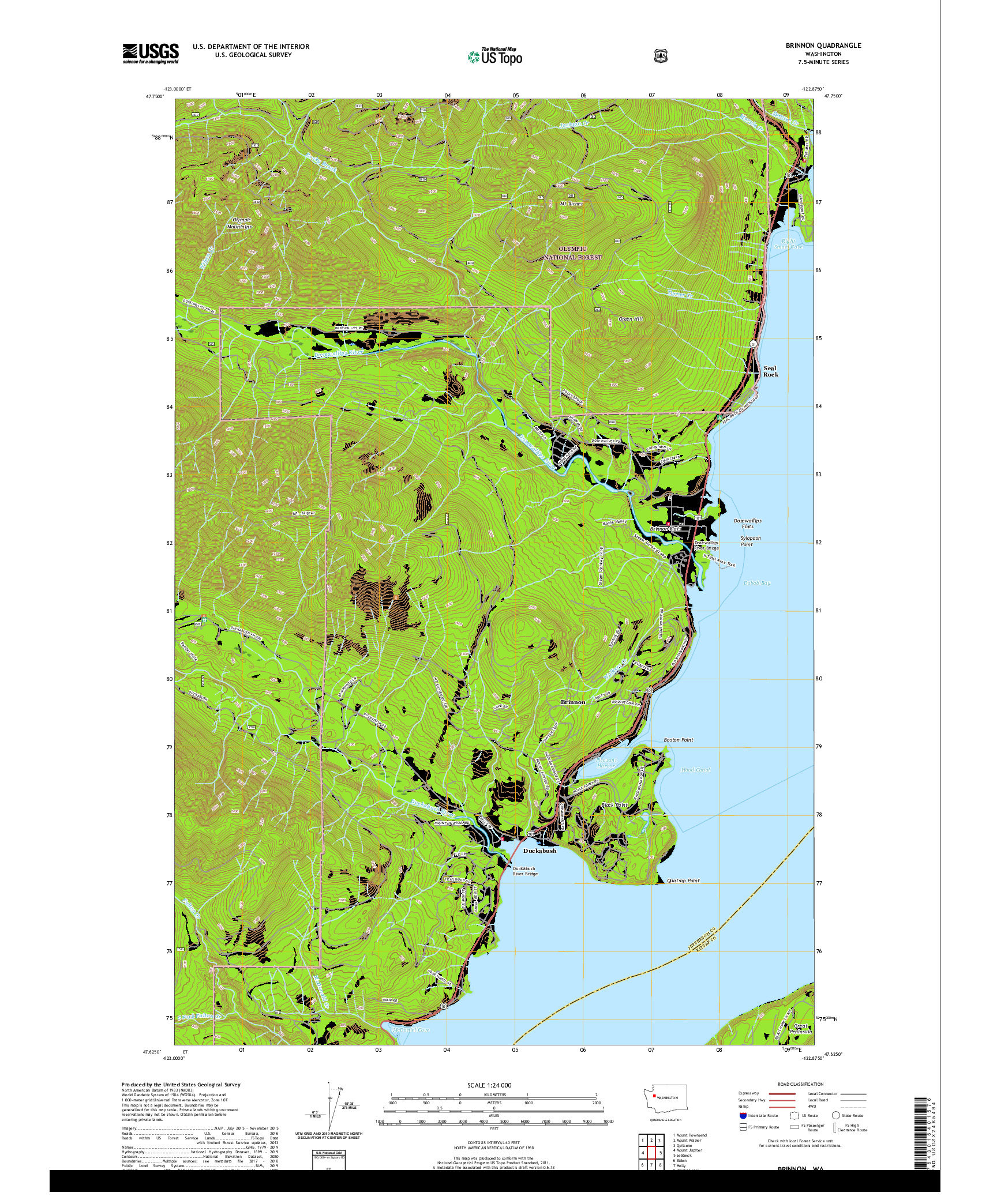 USGS US TOPO 7.5-MINUTE MAP FOR BRINNON, WA 2020