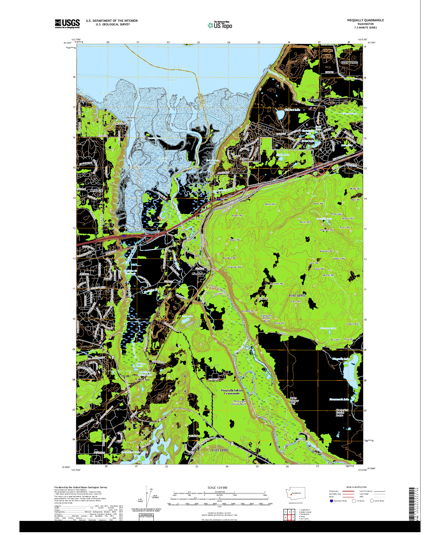 USGS US TOPO 7.5-MINUTE MAP FOR NISQUALLY, WA 2020
