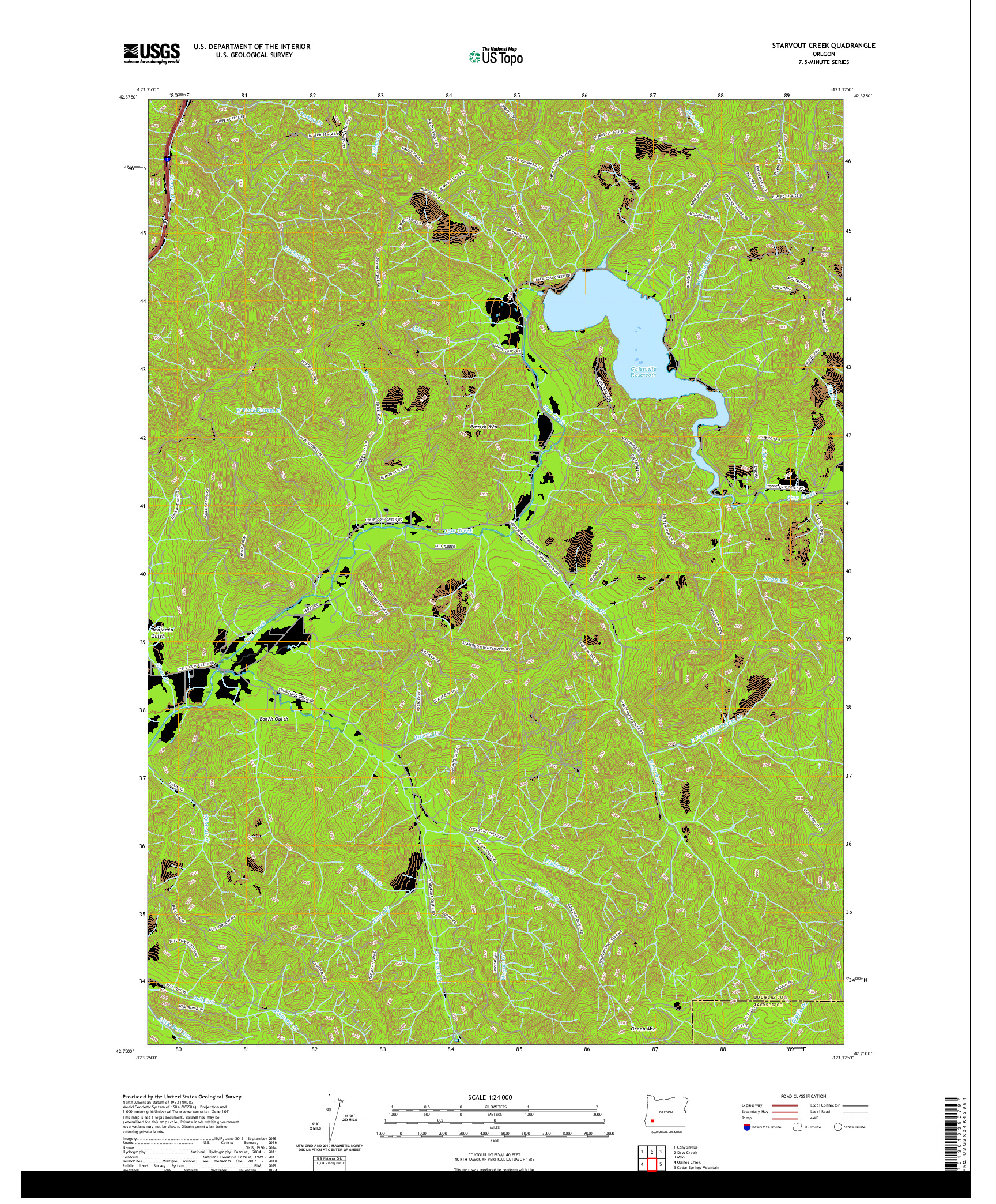 USGS US TOPO 7.5-MINUTE MAP FOR STARVOUT CREEK, OR 2020