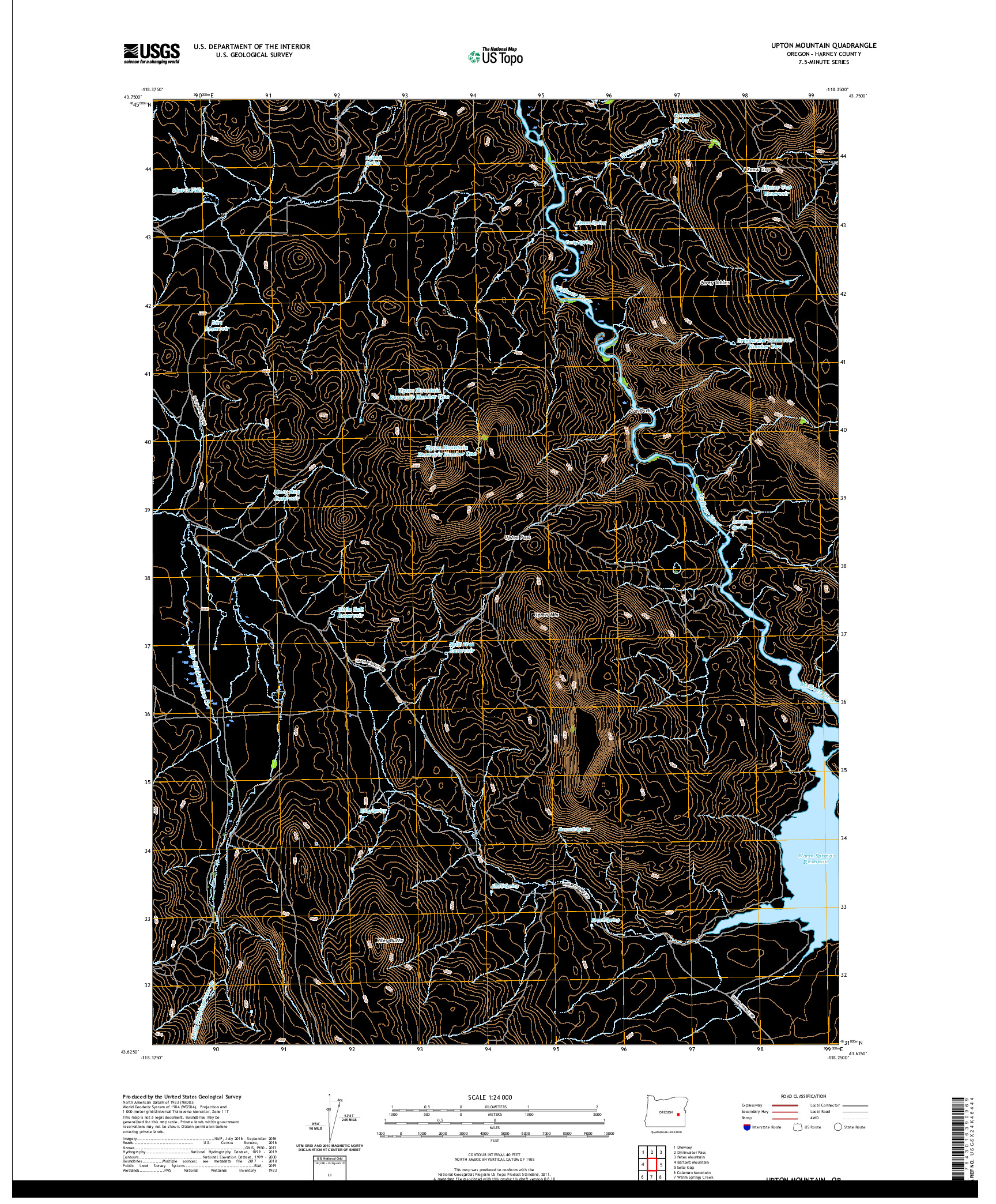 USGS US TOPO 7.5-MINUTE MAP FOR UPTON MOUNTAIN, OR 2020