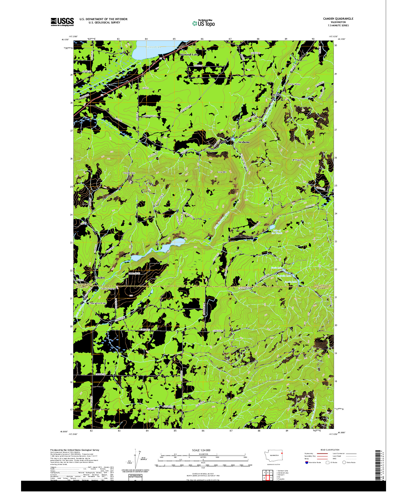 USGS US TOPO 7.5-MINUTE MAP FOR CAMDEN, WA 2020