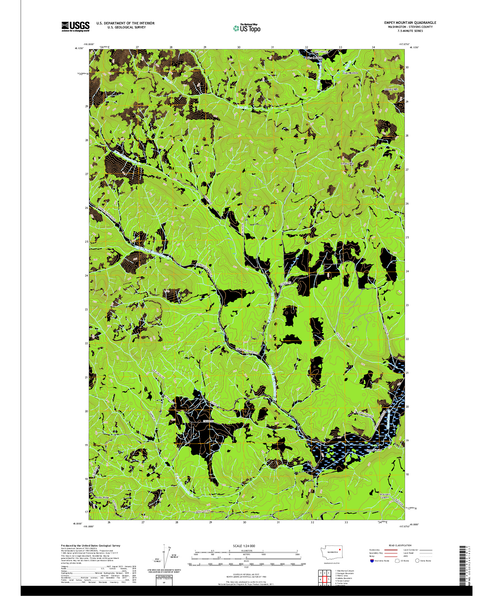 USGS US TOPO 7.5-MINUTE MAP FOR EMPEY MOUNTAIN, WA 2020