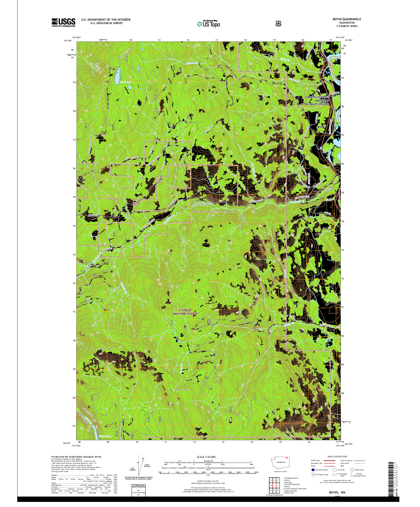 USGS US TOPO 7.5-MINUTE MAP FOR BOYDS, WA 2020