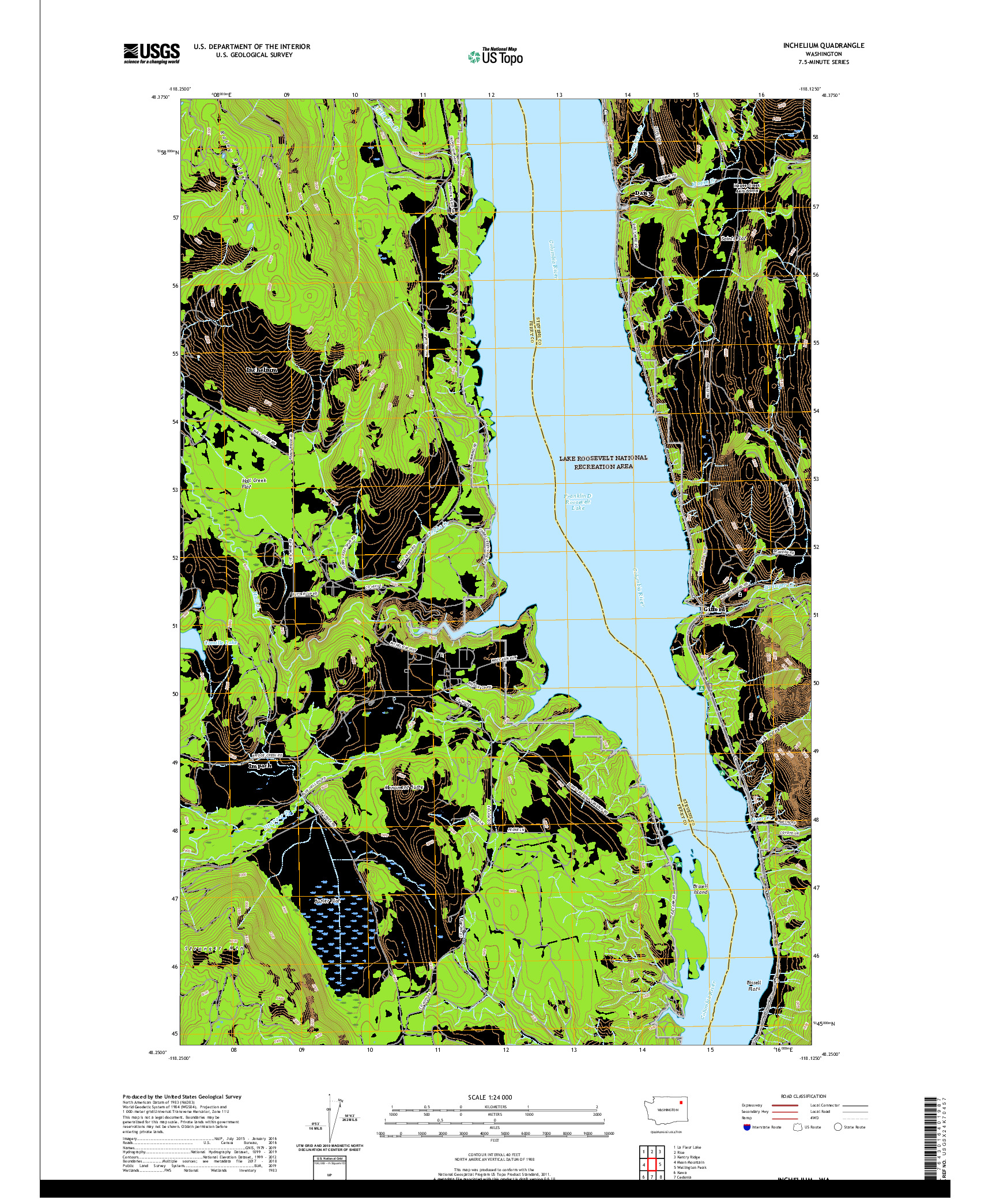 USGS US TOPO 7.5-MINUTE MAP FOR INCHELIUM, WA 2020