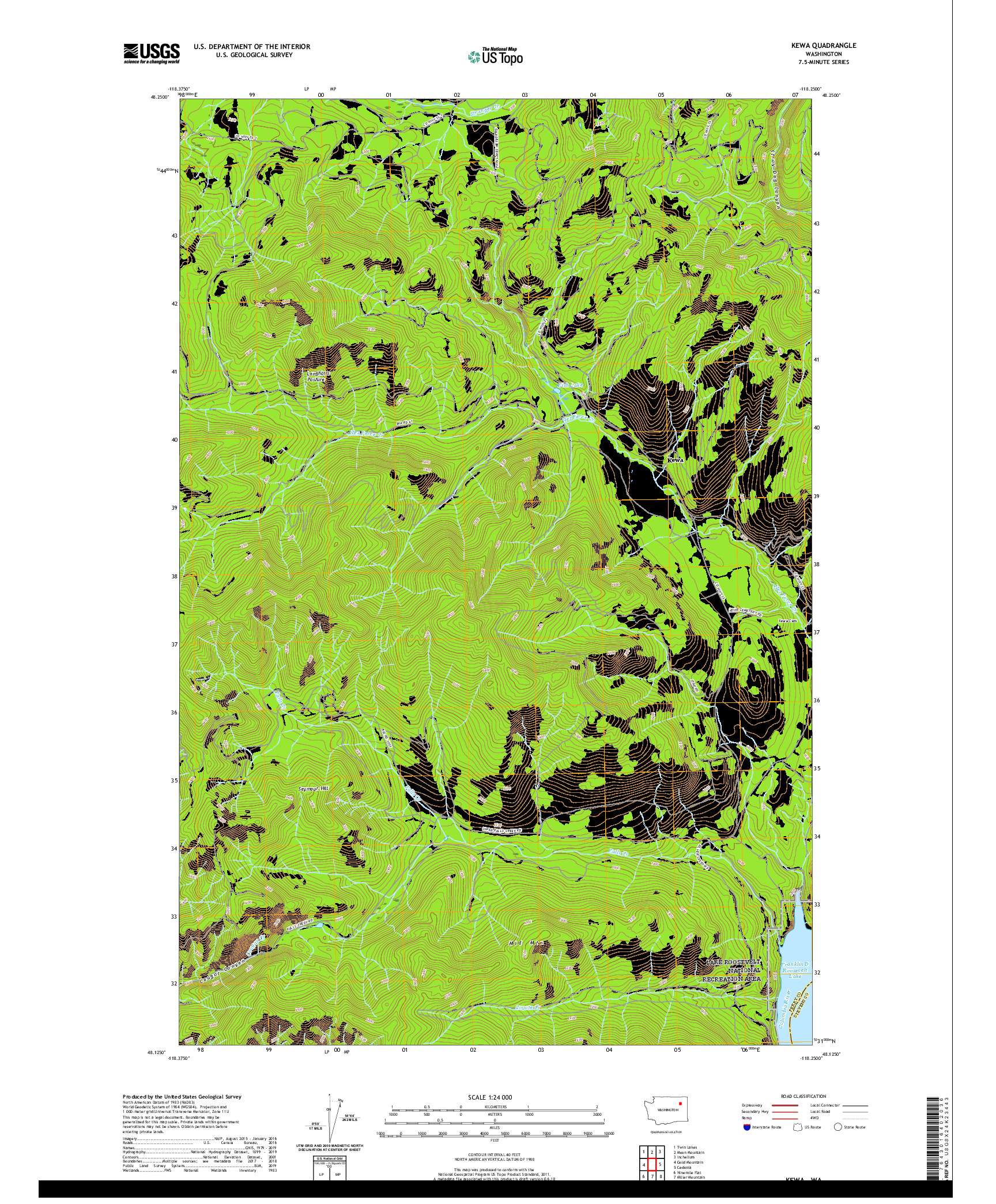 USGS US TOPO 7.5-MINUTE MAP FOR KEWA, WA 2020