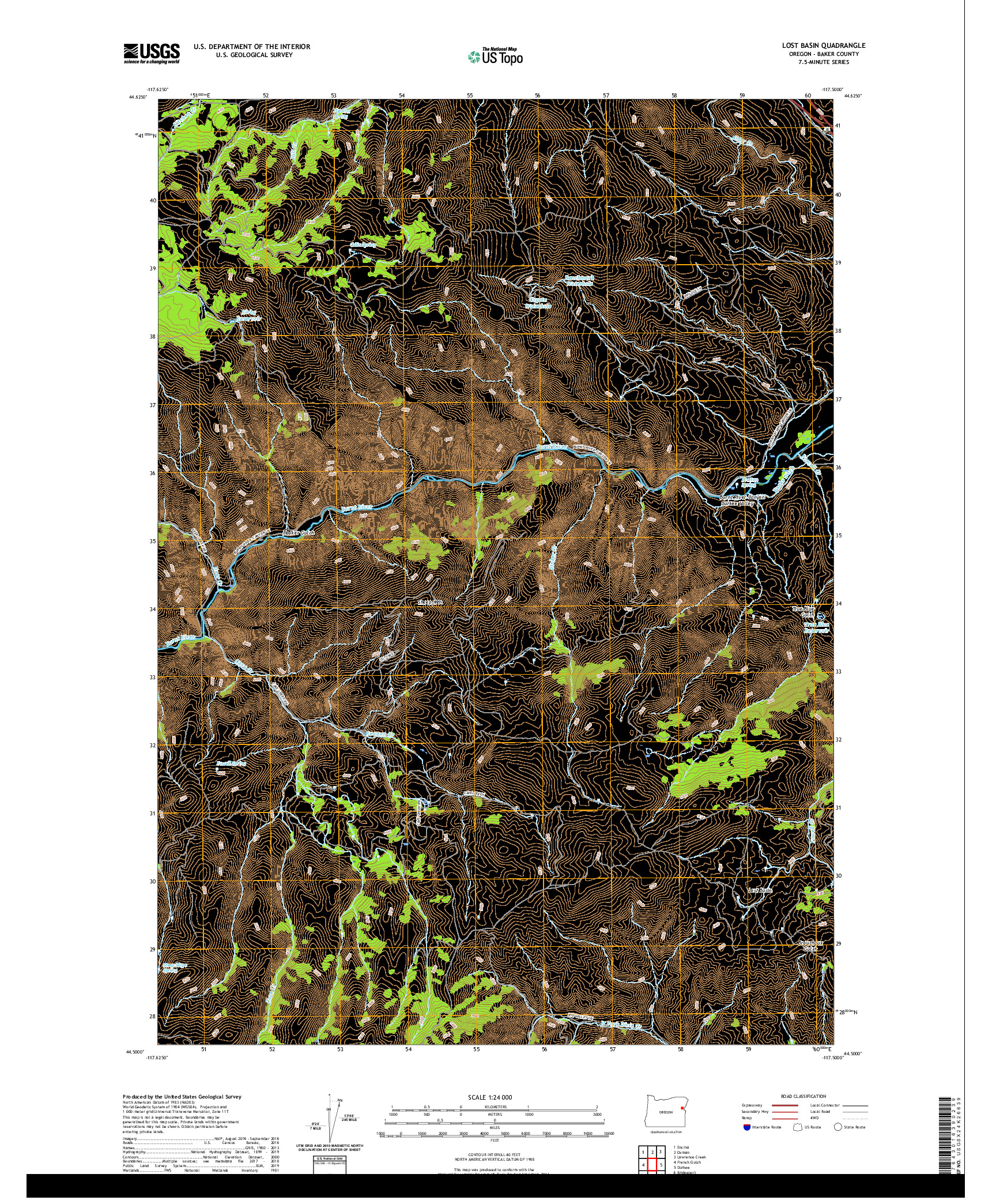 USGS US TOPO 7.5-MINUTE MAP FOR LOST BASIN, OR 2020