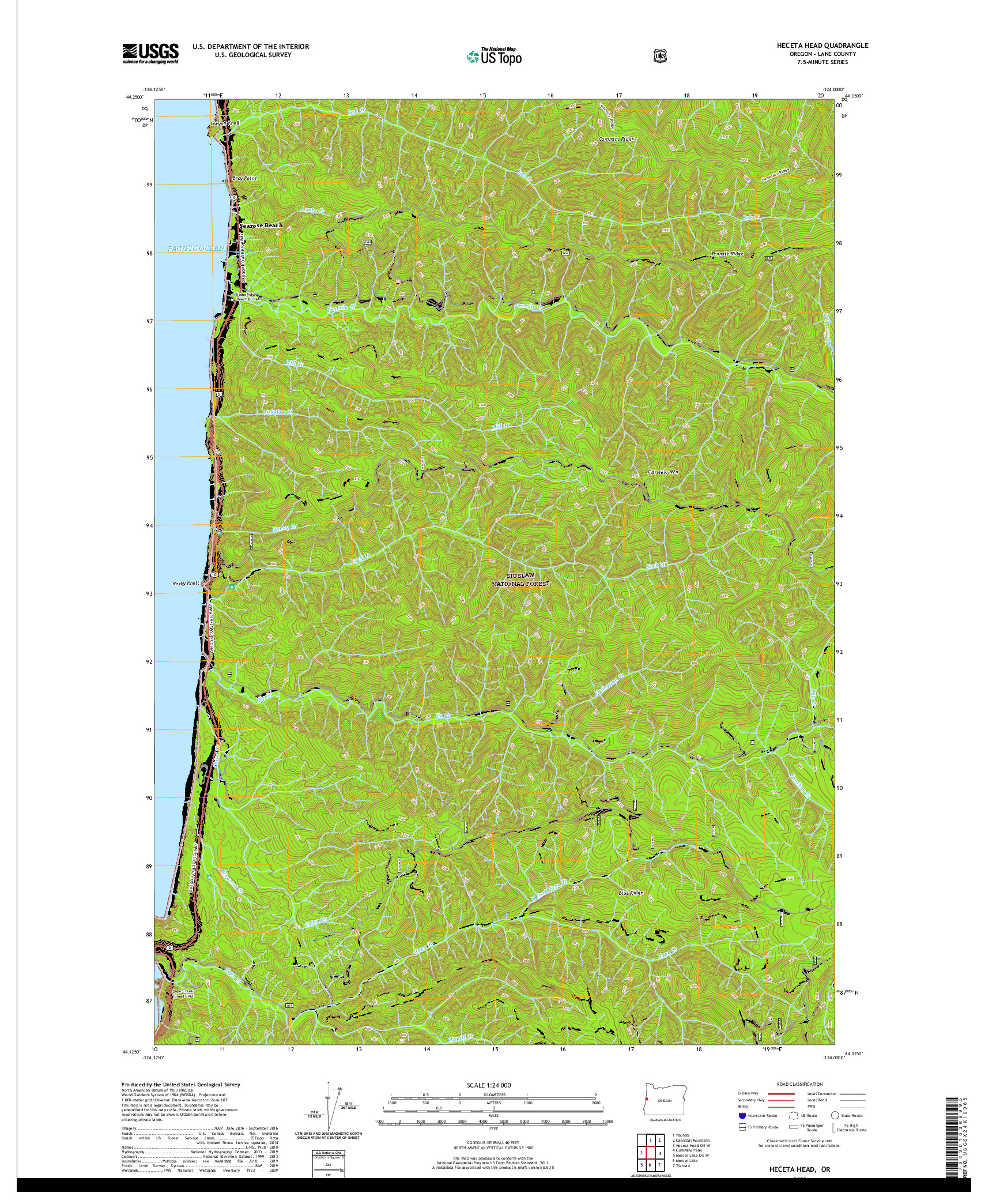 USGS US TOPO 7.5-MINUTE MAP FOR HECETA HEAD, OR 2020