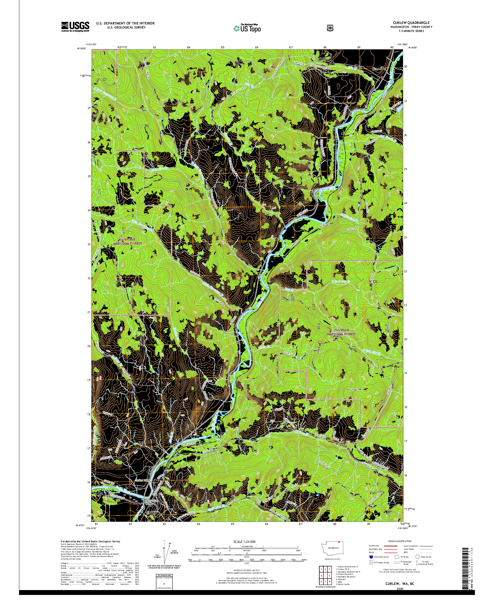 USGS US TOPO 7.5-MINUTE MAP FOR CURLEW, WA,BC 2020