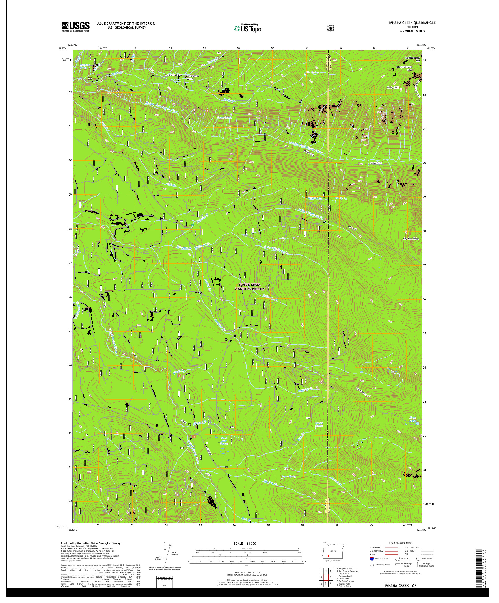 USGS US TOPO 7.5-MINUTE MAP FOR IMNAHA CREEK, OR 2020
