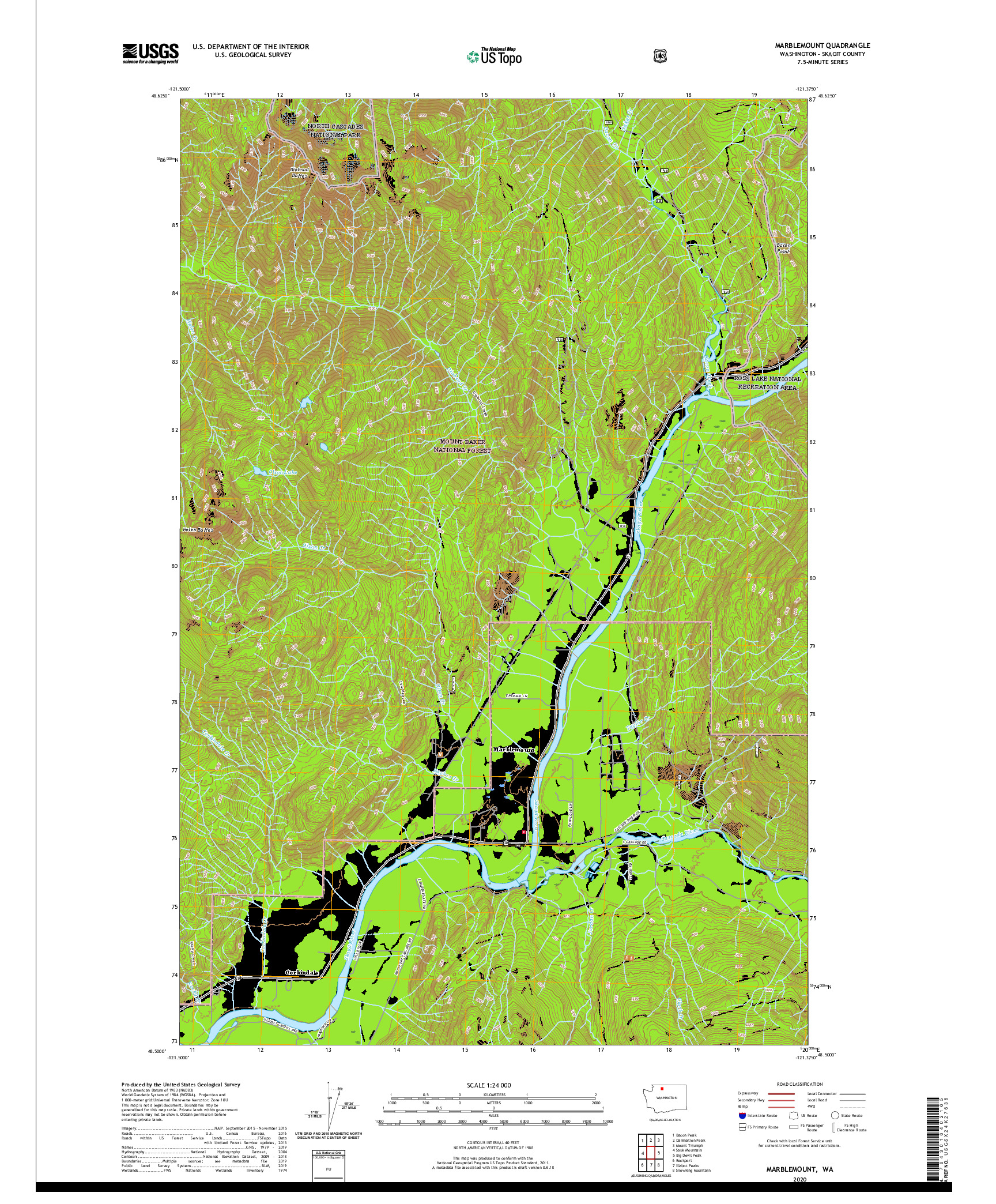 USGS US TOPO 7.5-MINUTE MAP FOR MARBLEMOUNT, WA 2020