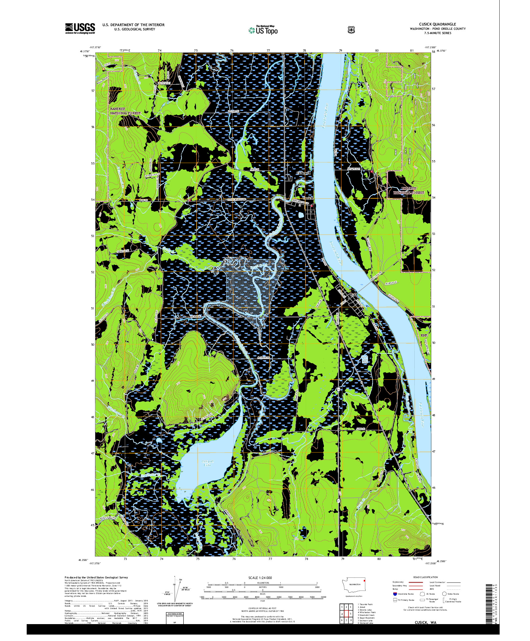 USGS US TOPO 7.5-MINUTE MAP FOR CUSICK, WA 2020