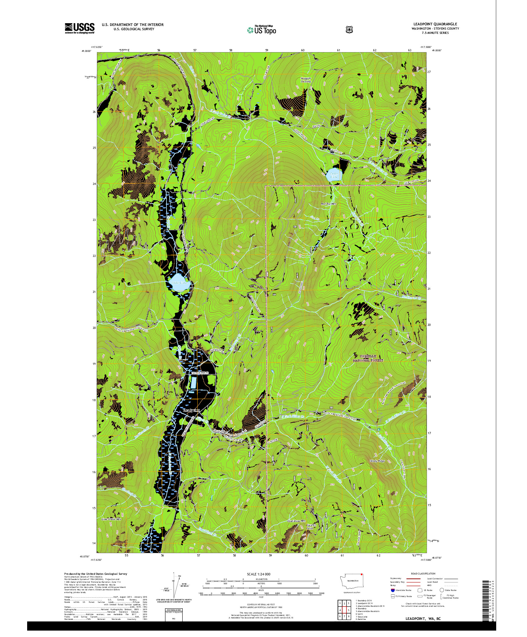 USGS US TOPO 7.5-MINUTE MAP FOR LEADPOINT, WA,BC 2020