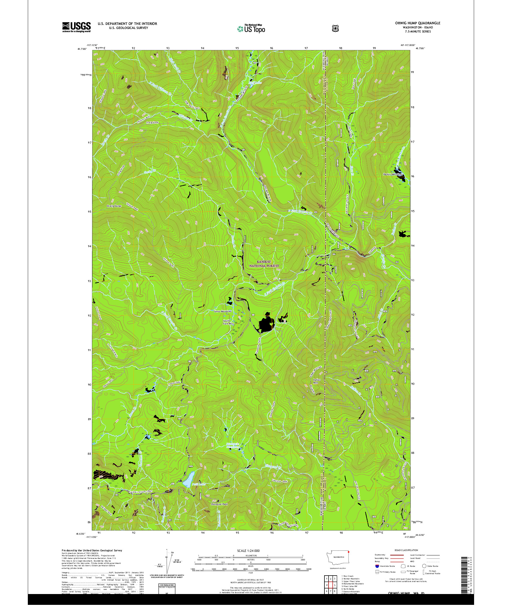 USGS US TOPO 7.5-MINUTE MAP FOR ORWIG HUMP, WA,ID 2020