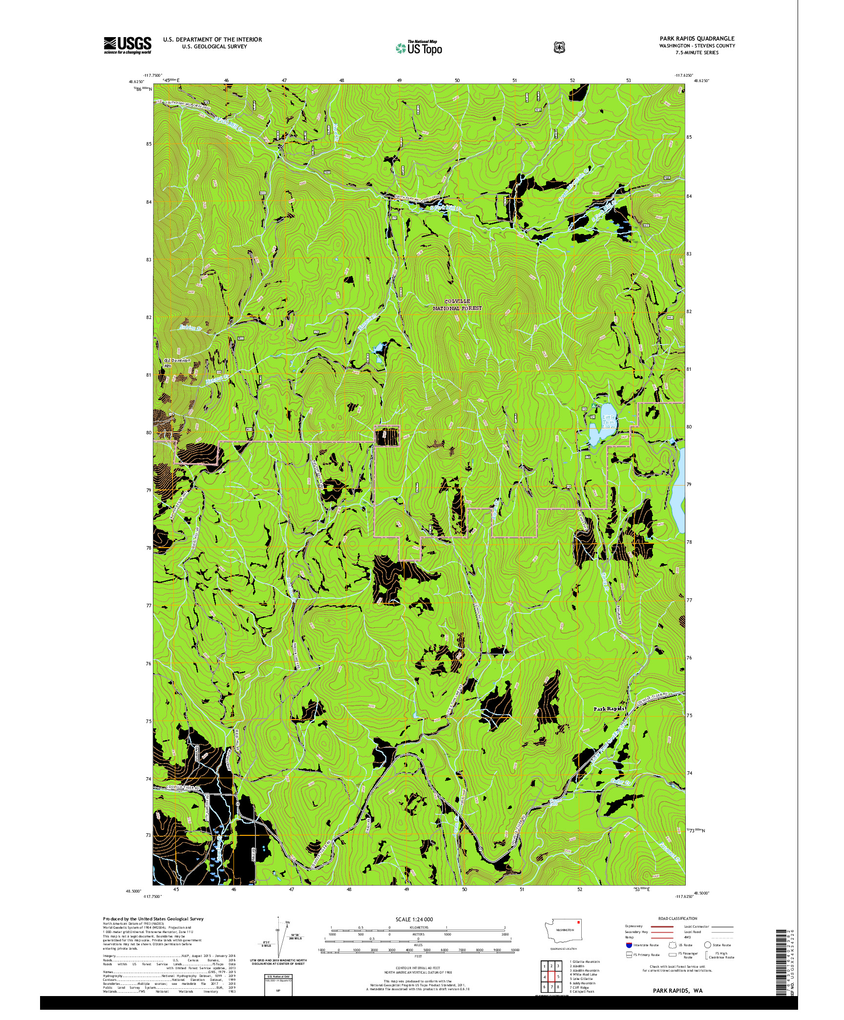 USGS US TOPO 7.5-MINUTE MAP FOR PARK RAPIDS, WA 2020