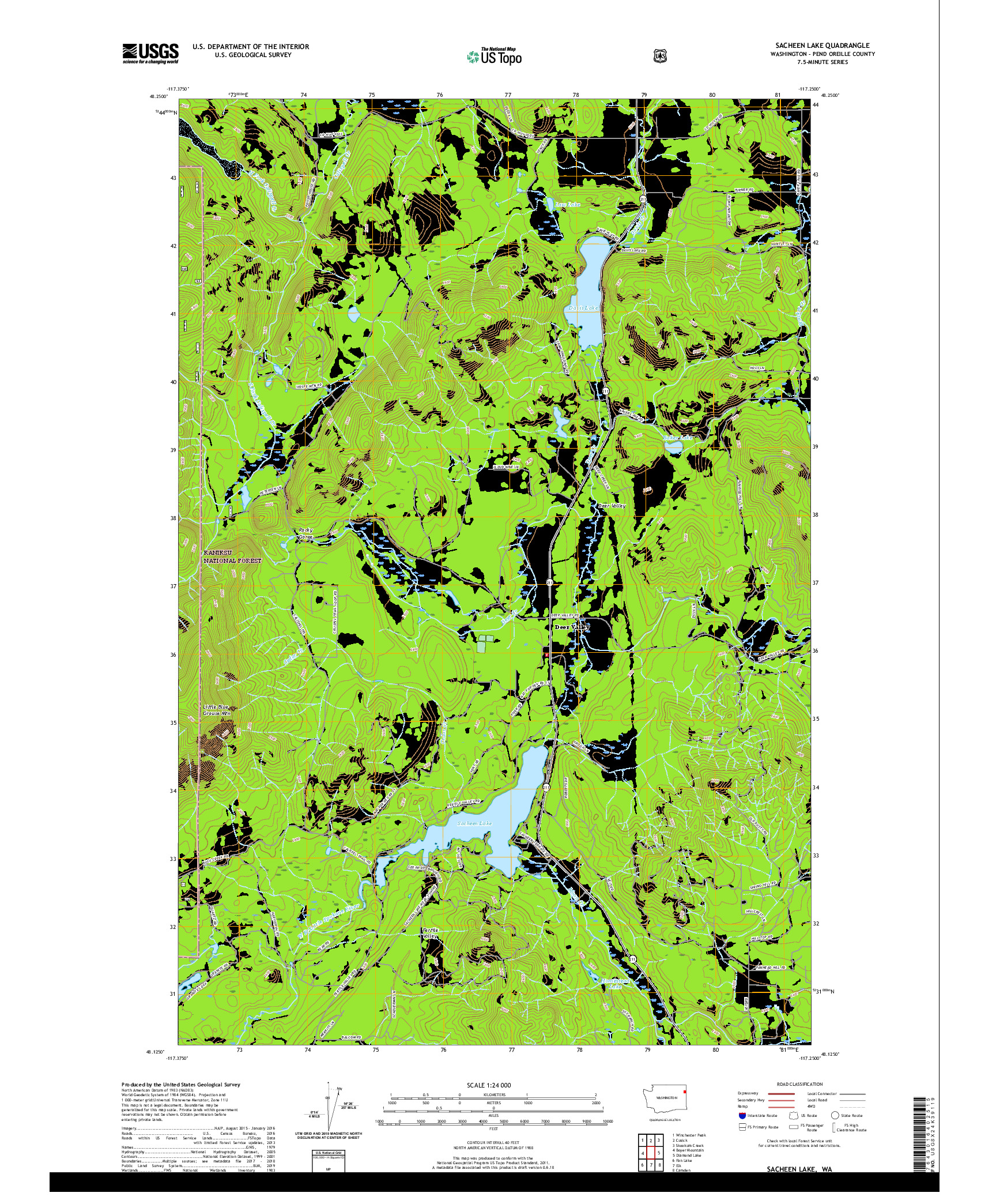 USGS US TOPO 7.5-MINUTE MAP FOR SACHEEN LAKE, WA 2020