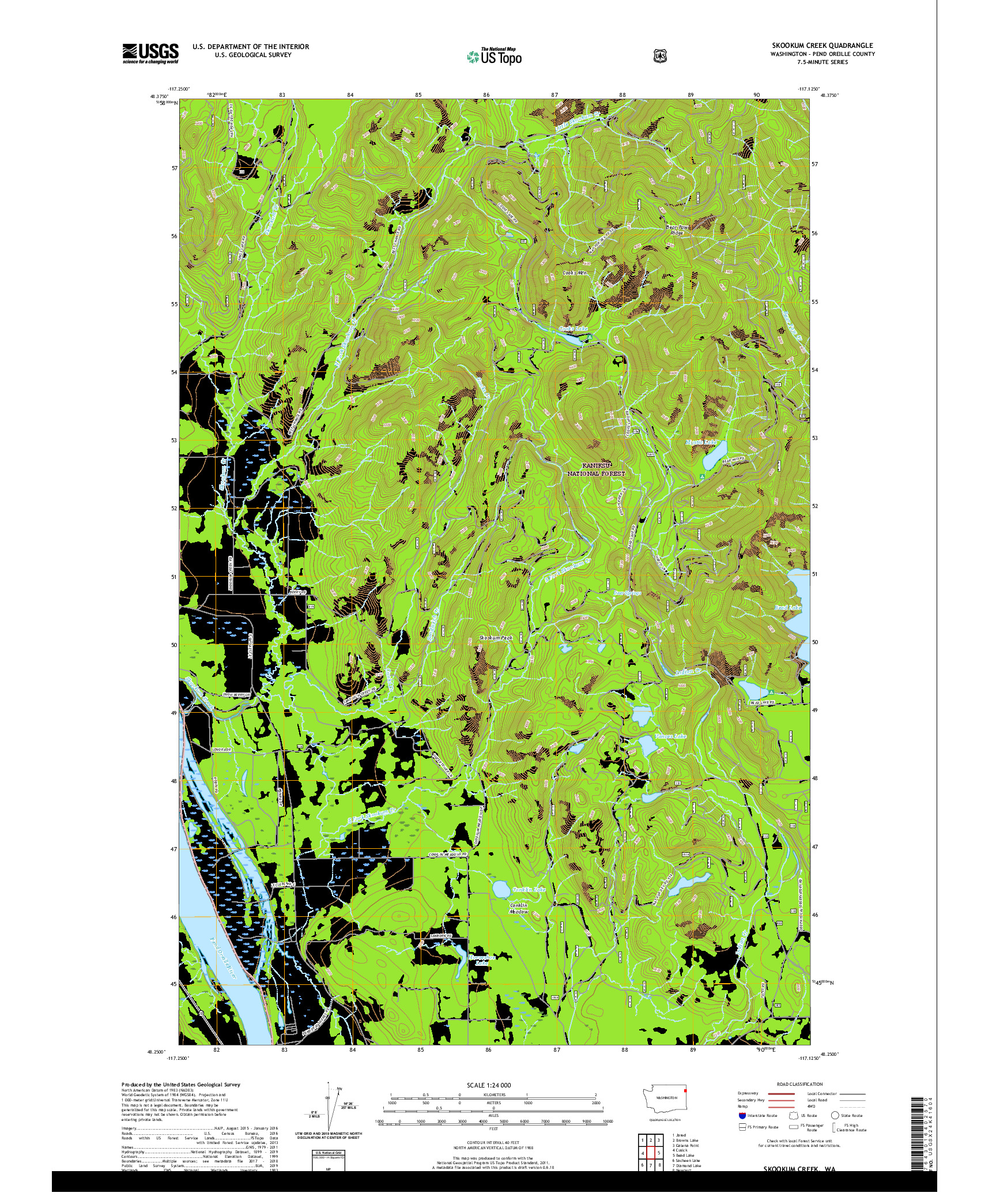 USGS US TOPO 7.5-MINUTE MAP FOR SKOOKUM CREEK, WA 2020
