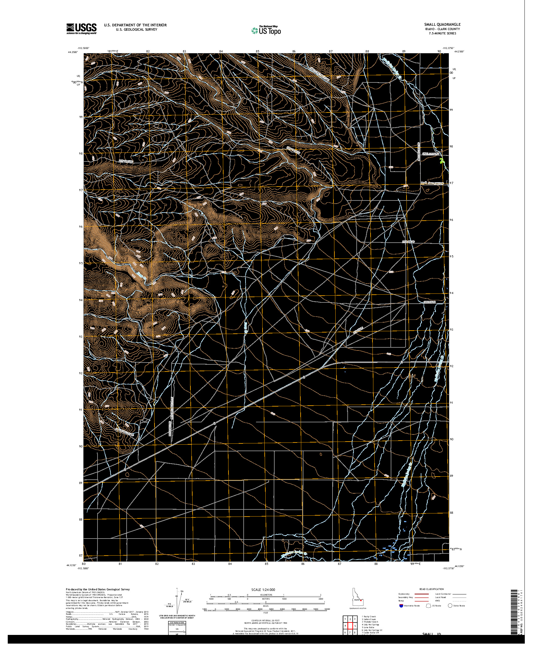 USGS US TOPO 7.5-MINUTE MAP FOR SMALL, ID 2020