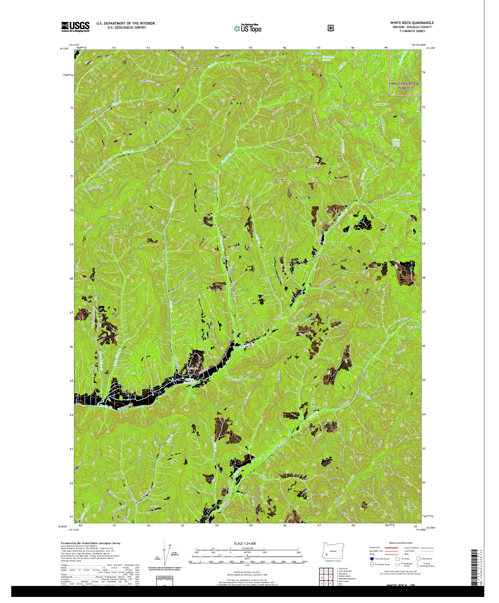 USGS US TOPO 7.5-MINUTE MAP FOR WHITE ROCK, OR 2020