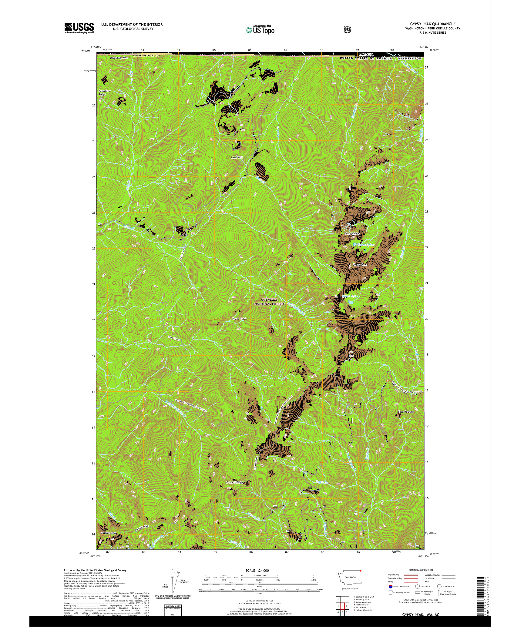 USGS US TOPO 7.5-MINUTE MAP FOR GYPSY PEAK, WA,BC 2020