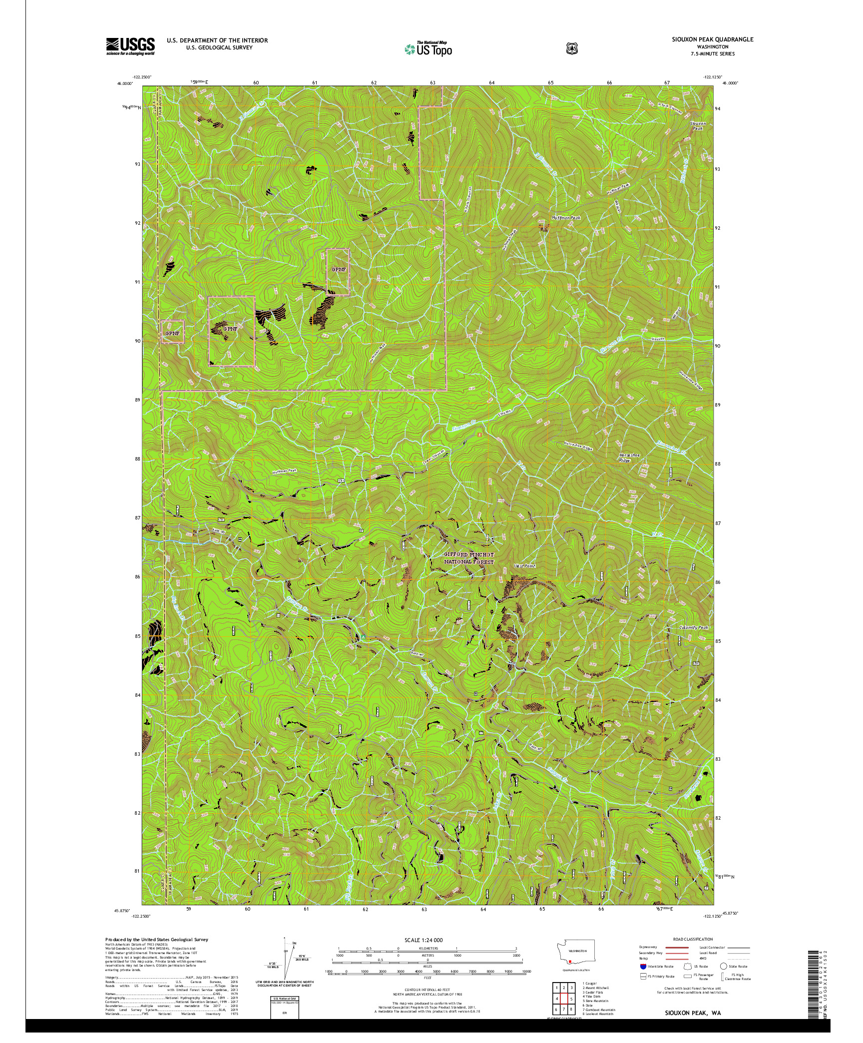 USGS US TOPO 7.5-MINUTE MAP FOR SIOUXON PEAK, WA 2020