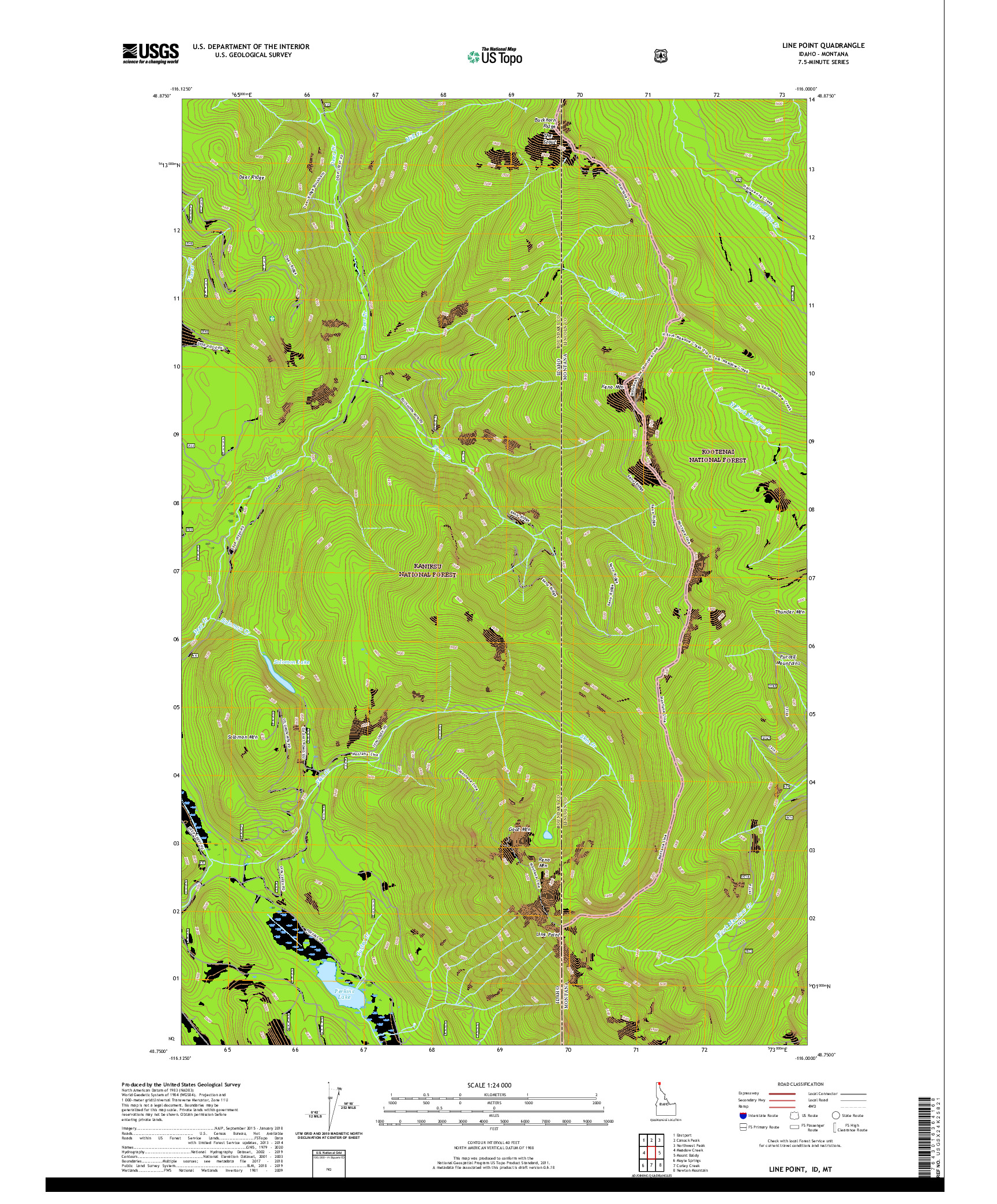 USGS US TOPO 7.5-MINUTE MAP FOR LINE POINT, ID,MT 2020