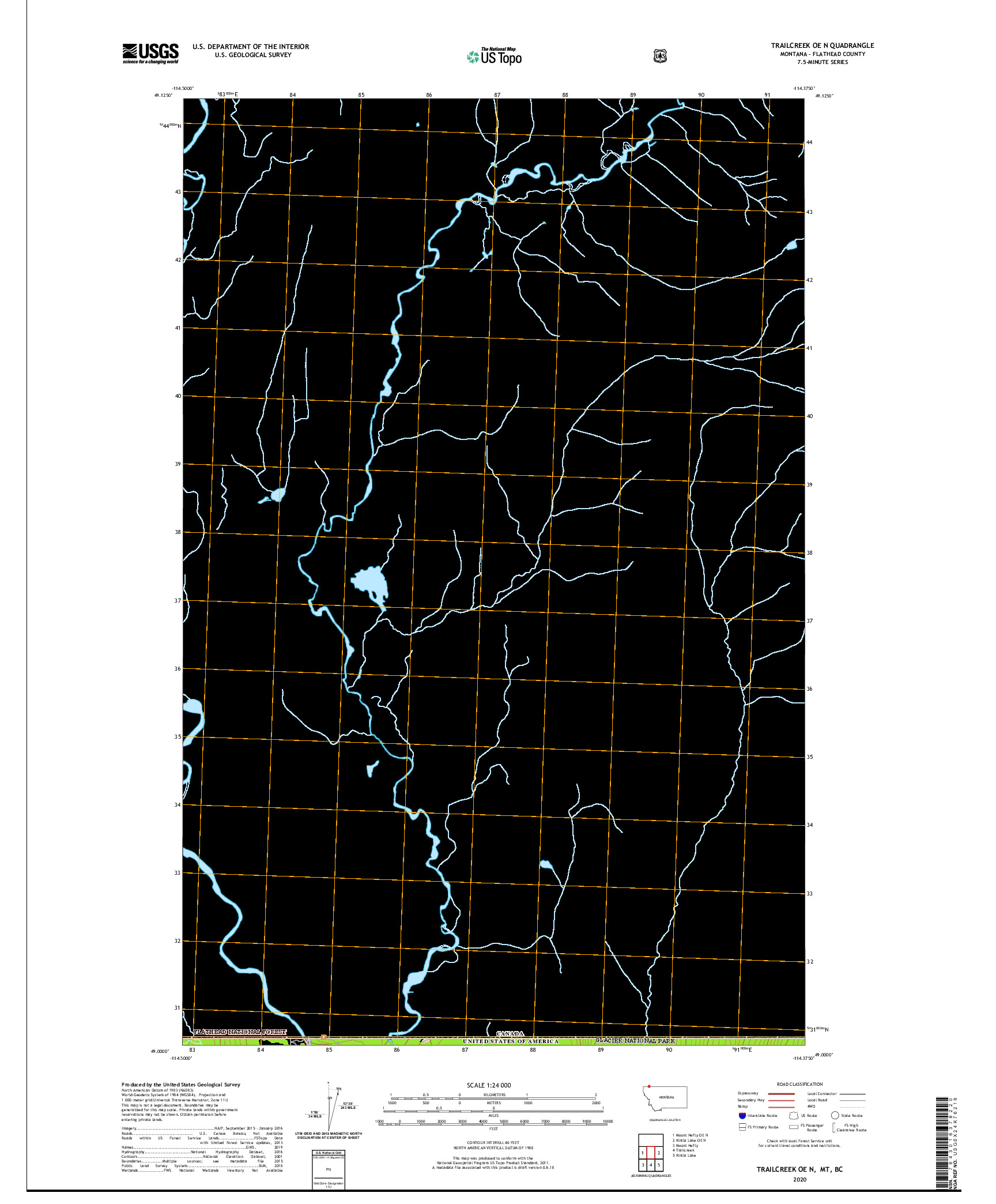 USGS US TOPO 7.5-MINUTE MAP FOR TRAILCREEK OE N, MT,BC 2020