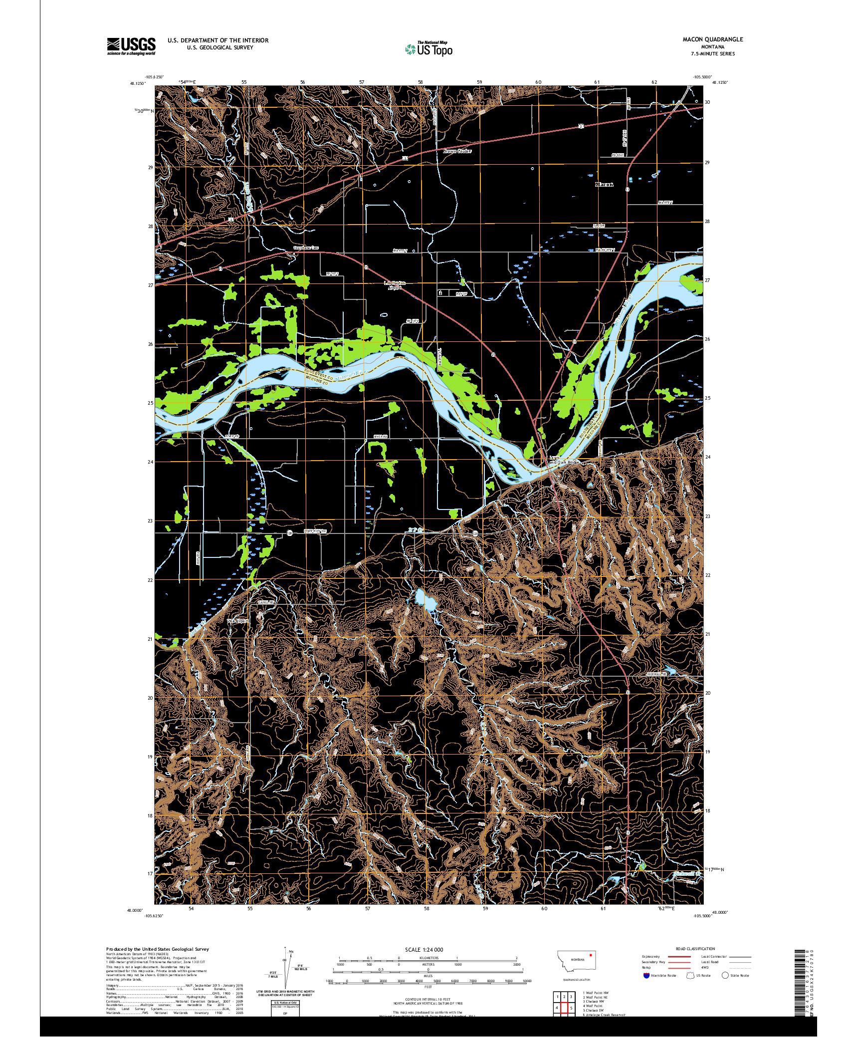 USGS US TOPO 7.5-MINUTE MAP FOR MACON, MT 2020