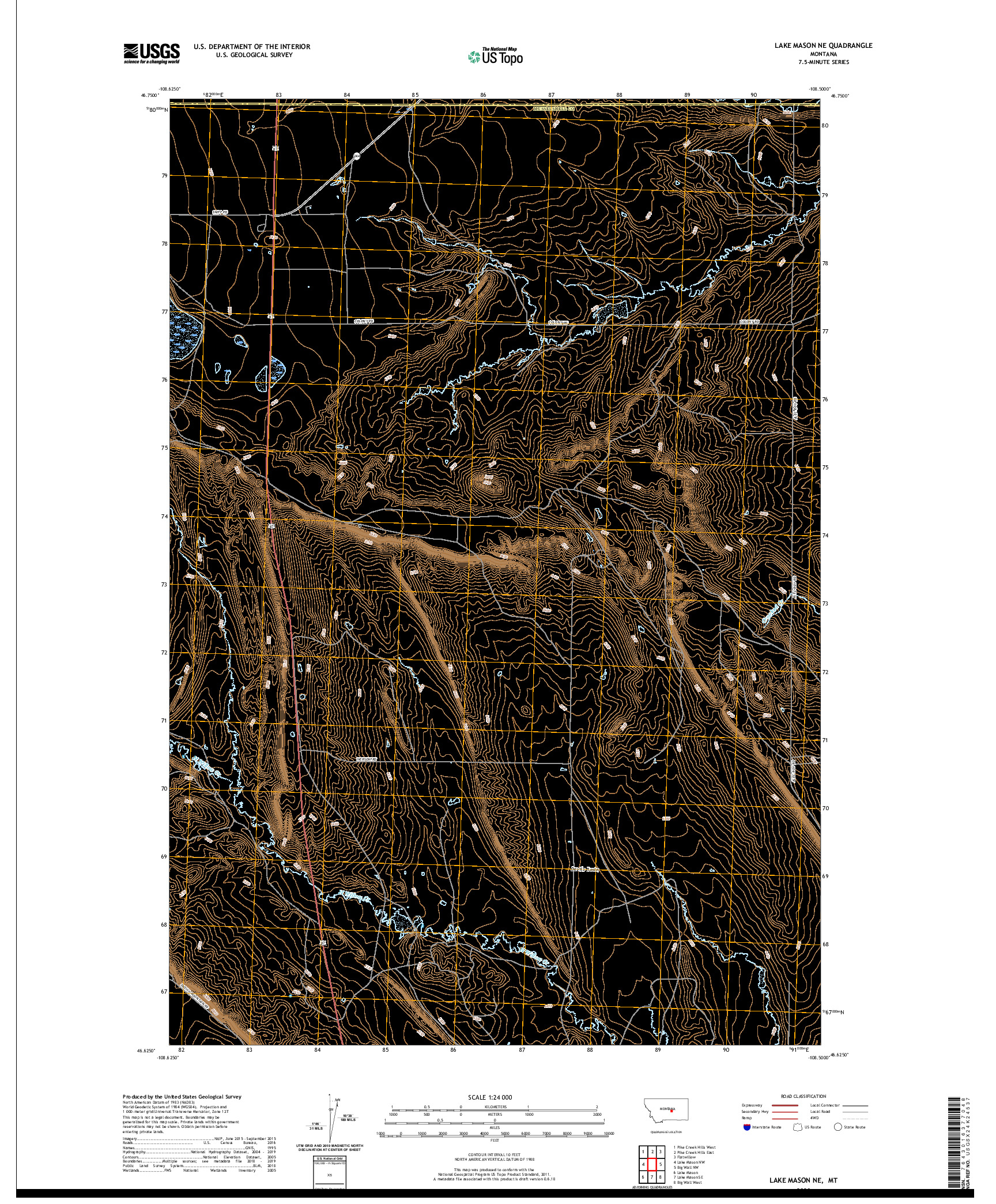 USGS US TOPO 7.5-MINUTE MAP FOR LAKE MASON NE, MT 2020