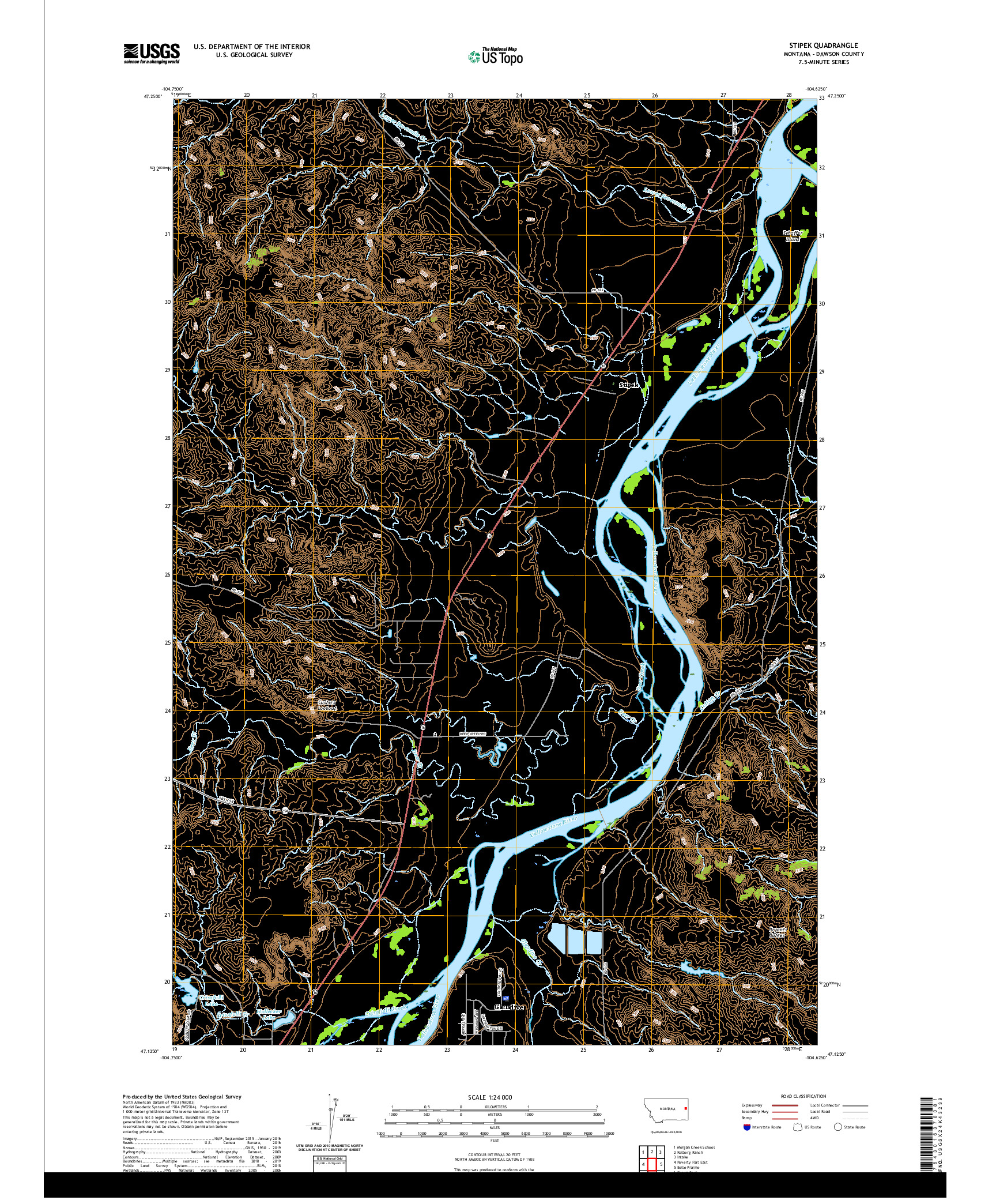 USGS US TOPO 7.5-MINUTE MAP FOR STIPEK, MT 2020