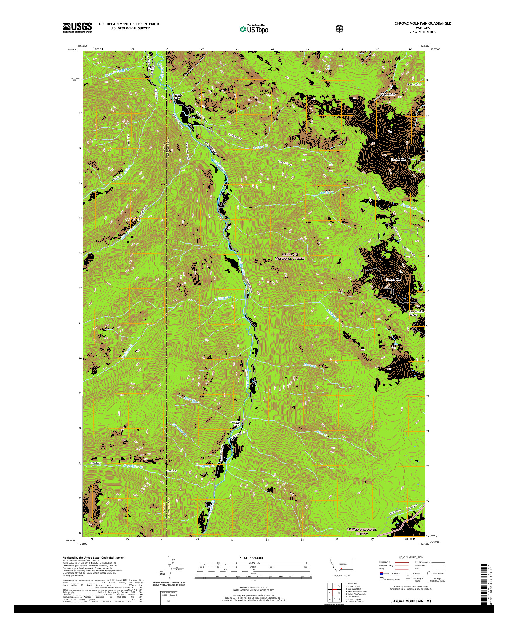 USGS US TOPO 7.5-MINUTE MAP FOR CHROME MOUNTAIN, MT 2020