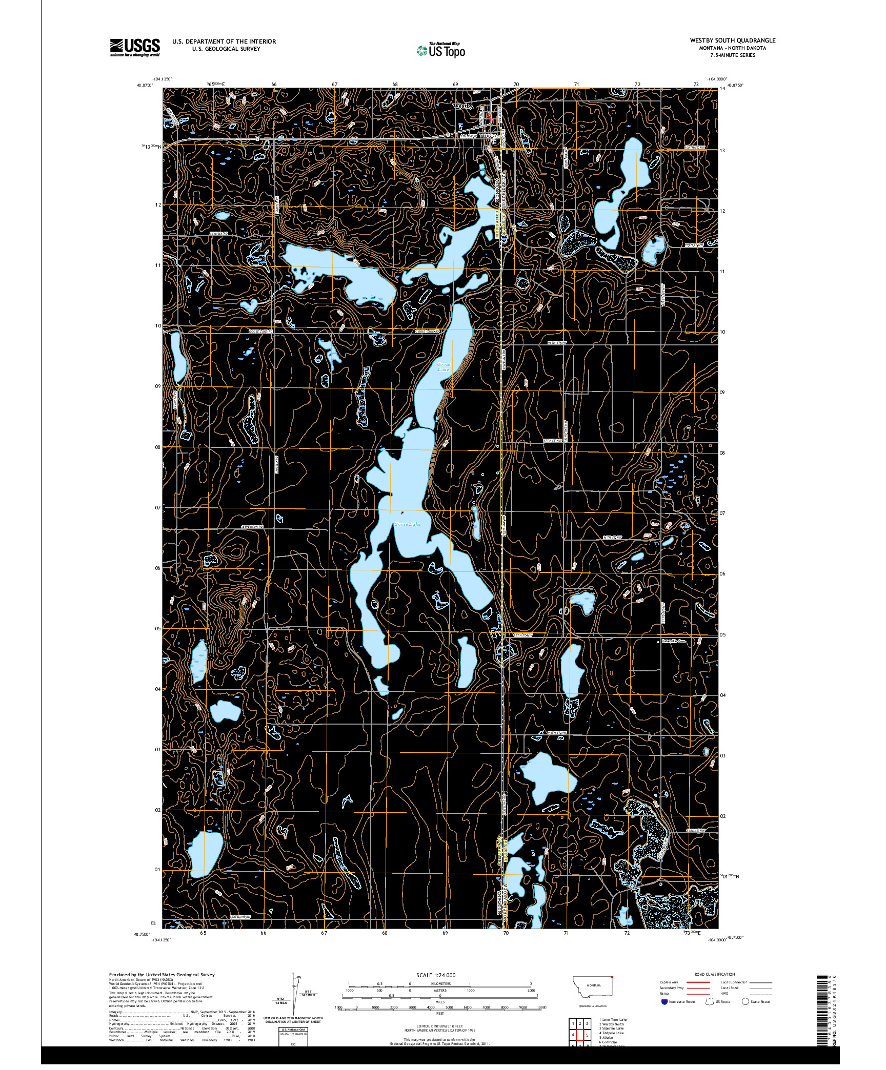 USGS US TOPO 7.5-MINUTE MAP FOR WESTBY SOUTH, MT,ND 2020