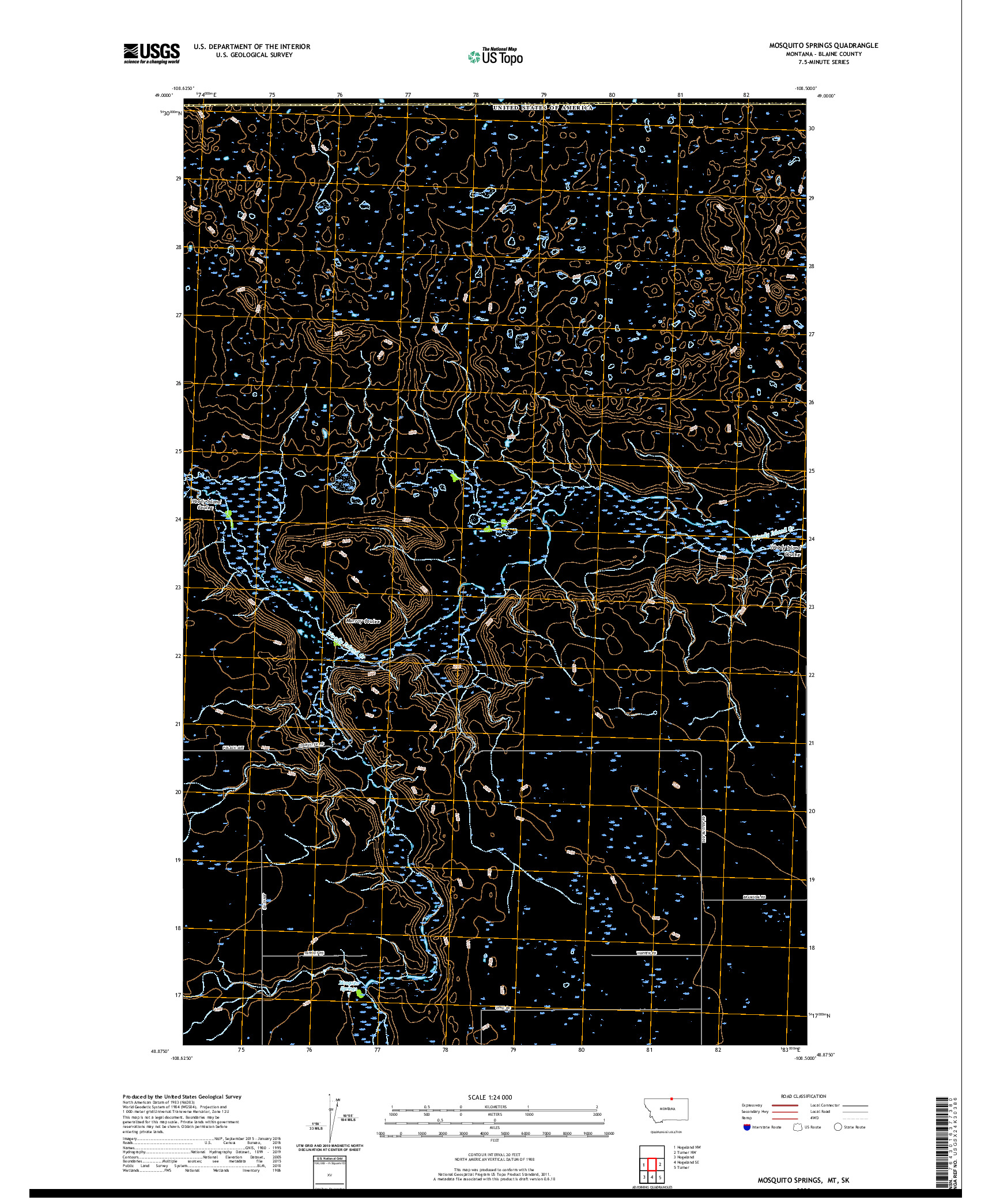 USGS US TOPO 7.5-MINUTE MAP FOR MOSQUITO SPRINGS, MT,SK 2020