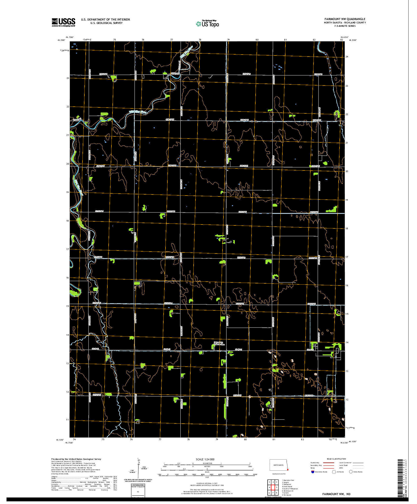 USGS US TOPO 7.5-MINUTE MAP FOR FAIRMOUNT NW, ND 2020