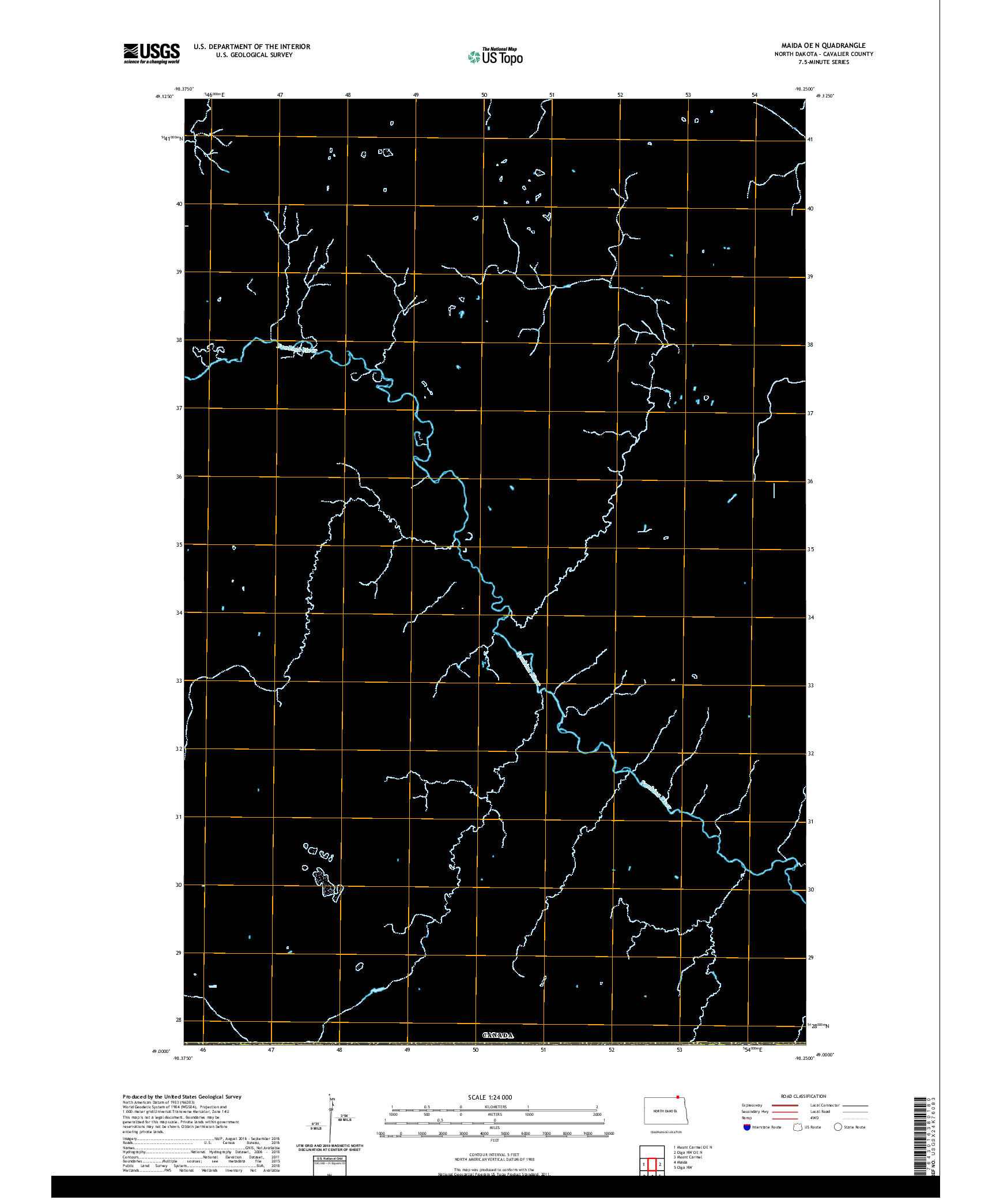 USGS US TOPO 7.5-MINUTE MAP FOR MAIDA OE N, ND,MB 2020